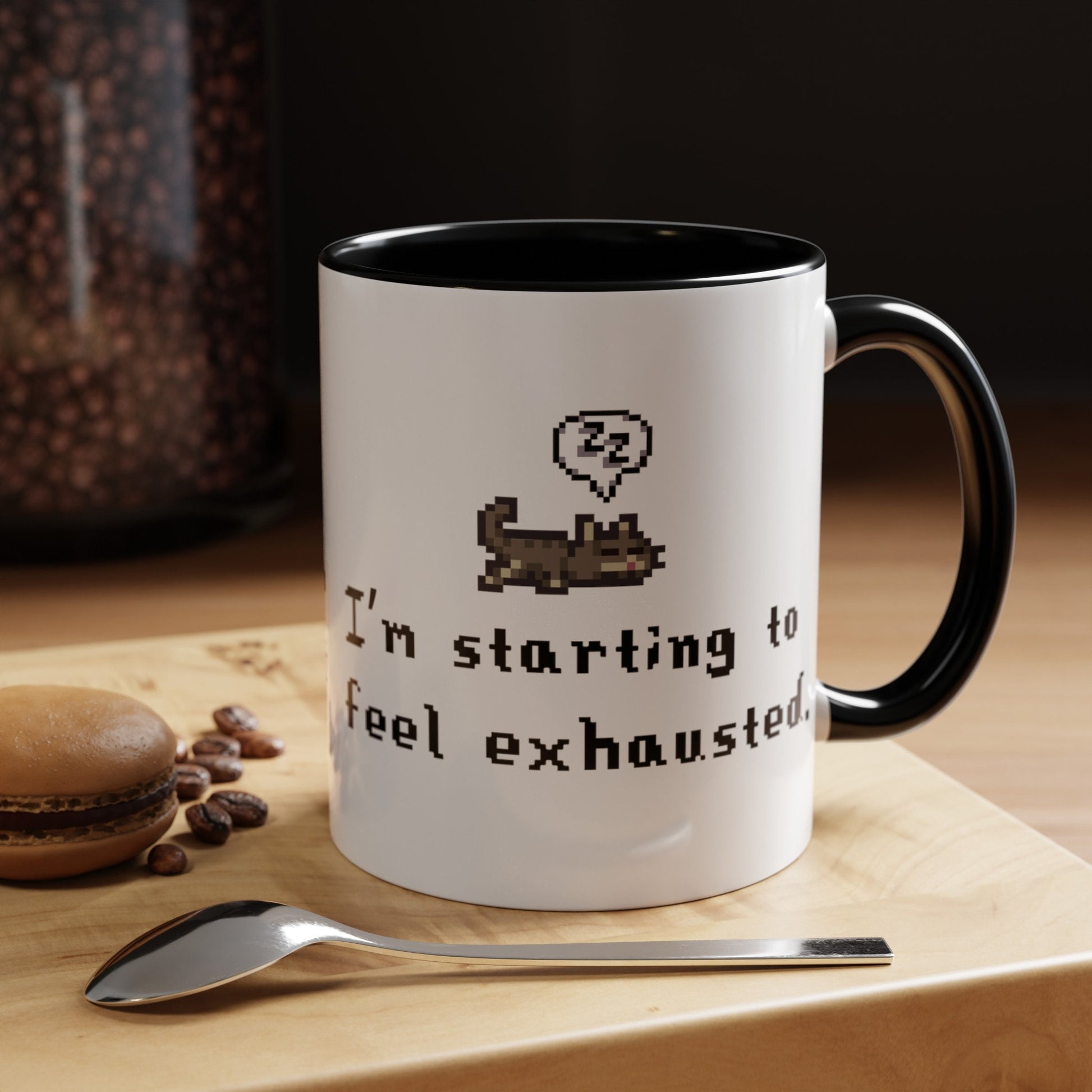 Stardew Valley 11oz Mug, Pelican Town, Gamer Gift, Gift for Him or Her, Pixel Art, Sleepy Cat, Cat Lover Gift, Farming Game, Cozy Gamer,