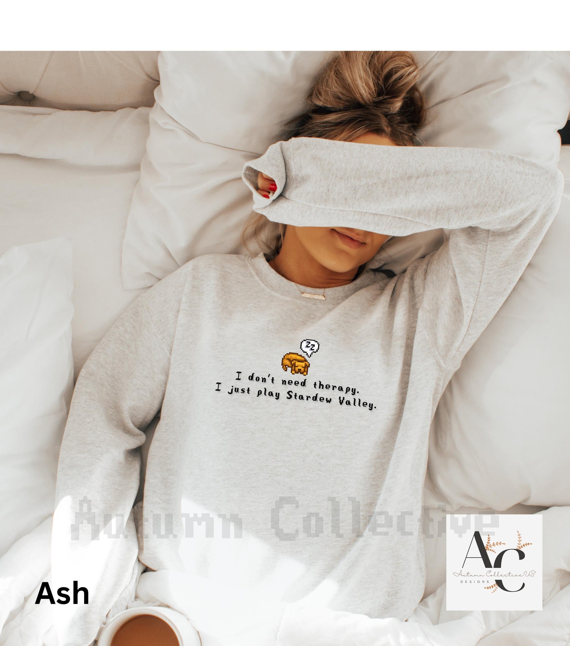 I don't need therapy. I just play Stardew Valley. Sweatshirt and Jumper, funny gamer shirt, custom options and a variety of colors available.