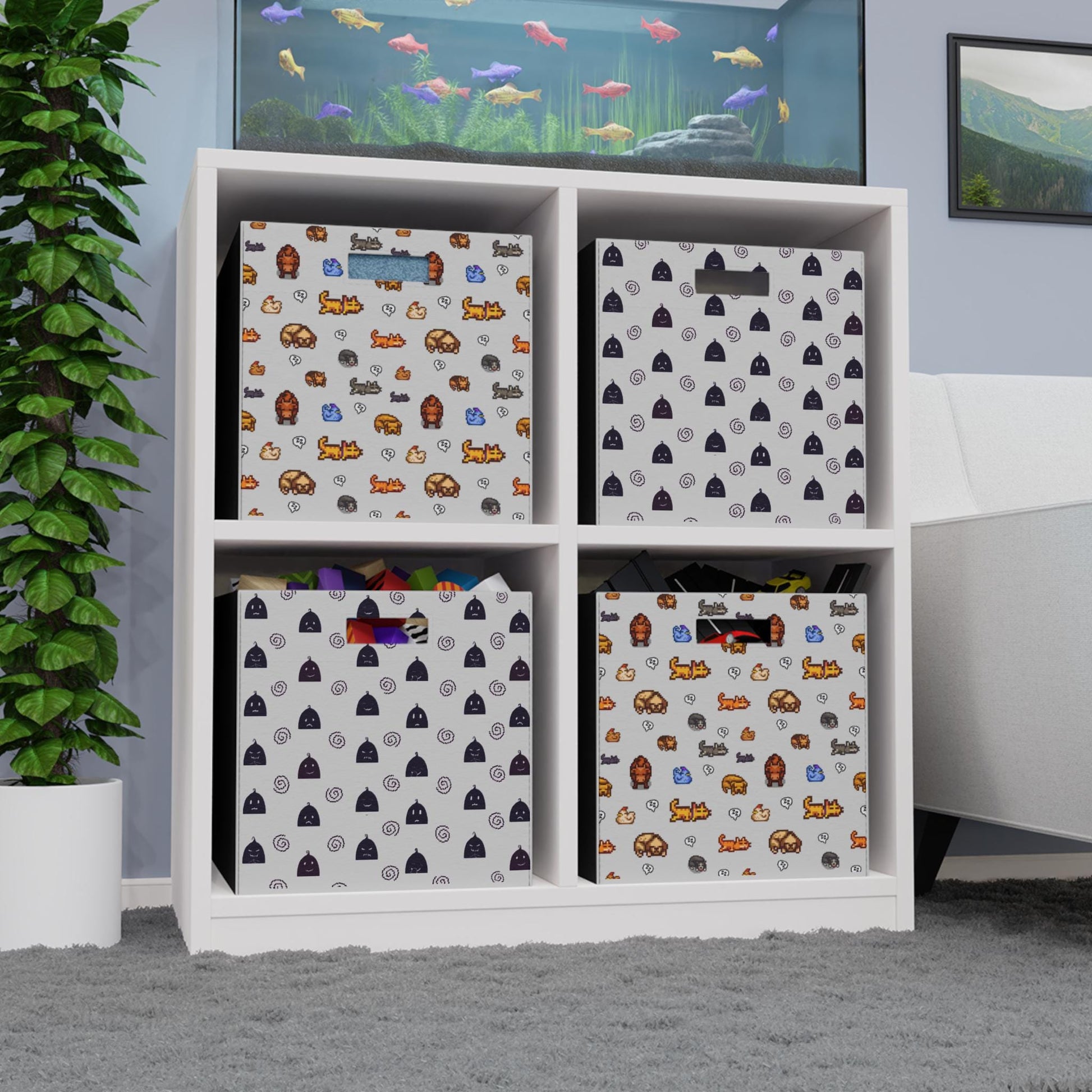 Double Sided Stardew Valley Storage Box, Gaming Room Decor, Cozy Gamer Room, Office Space Decoration, Pelican Town, Bedroom Gift for Gamer