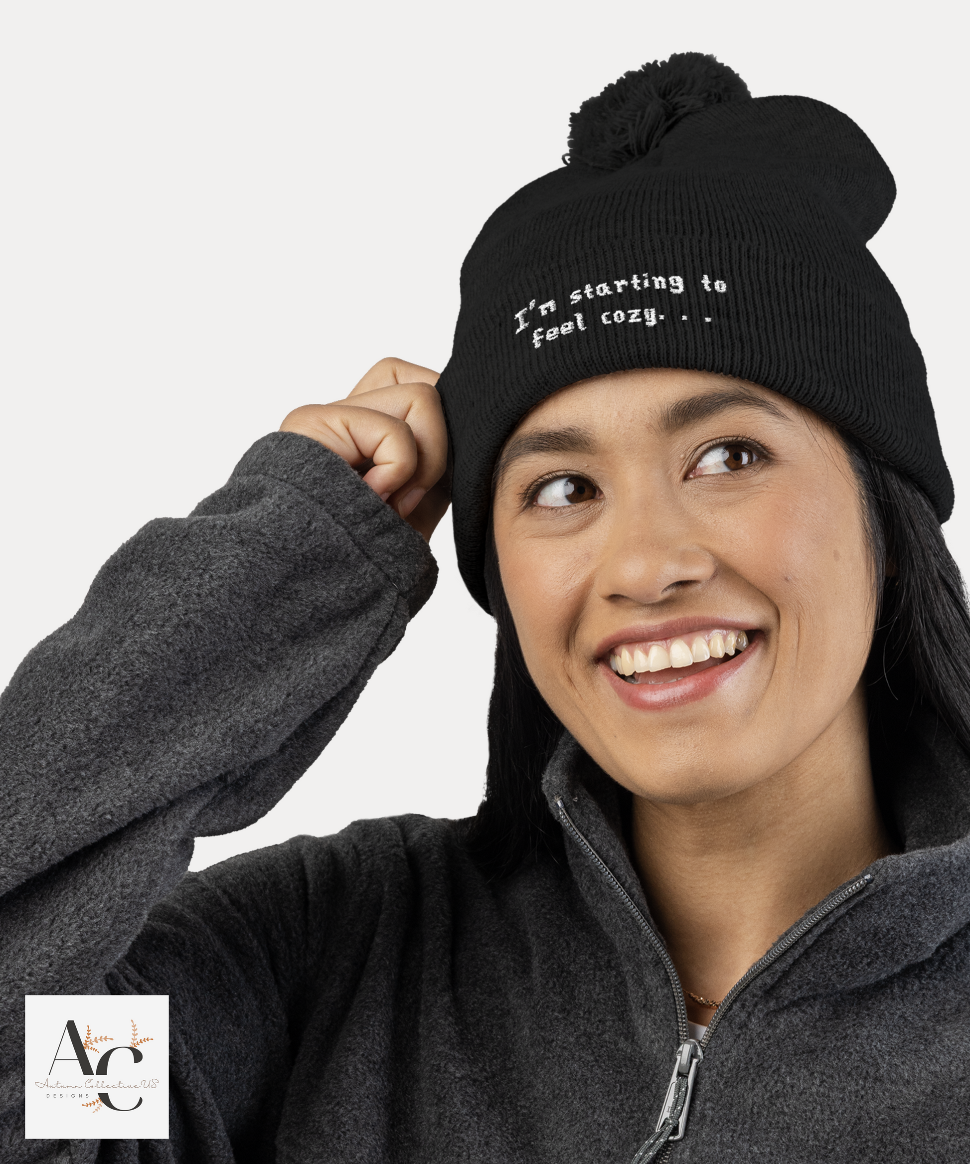 I'm Starting to Feel Cozy. . . Pom-pom Beanie