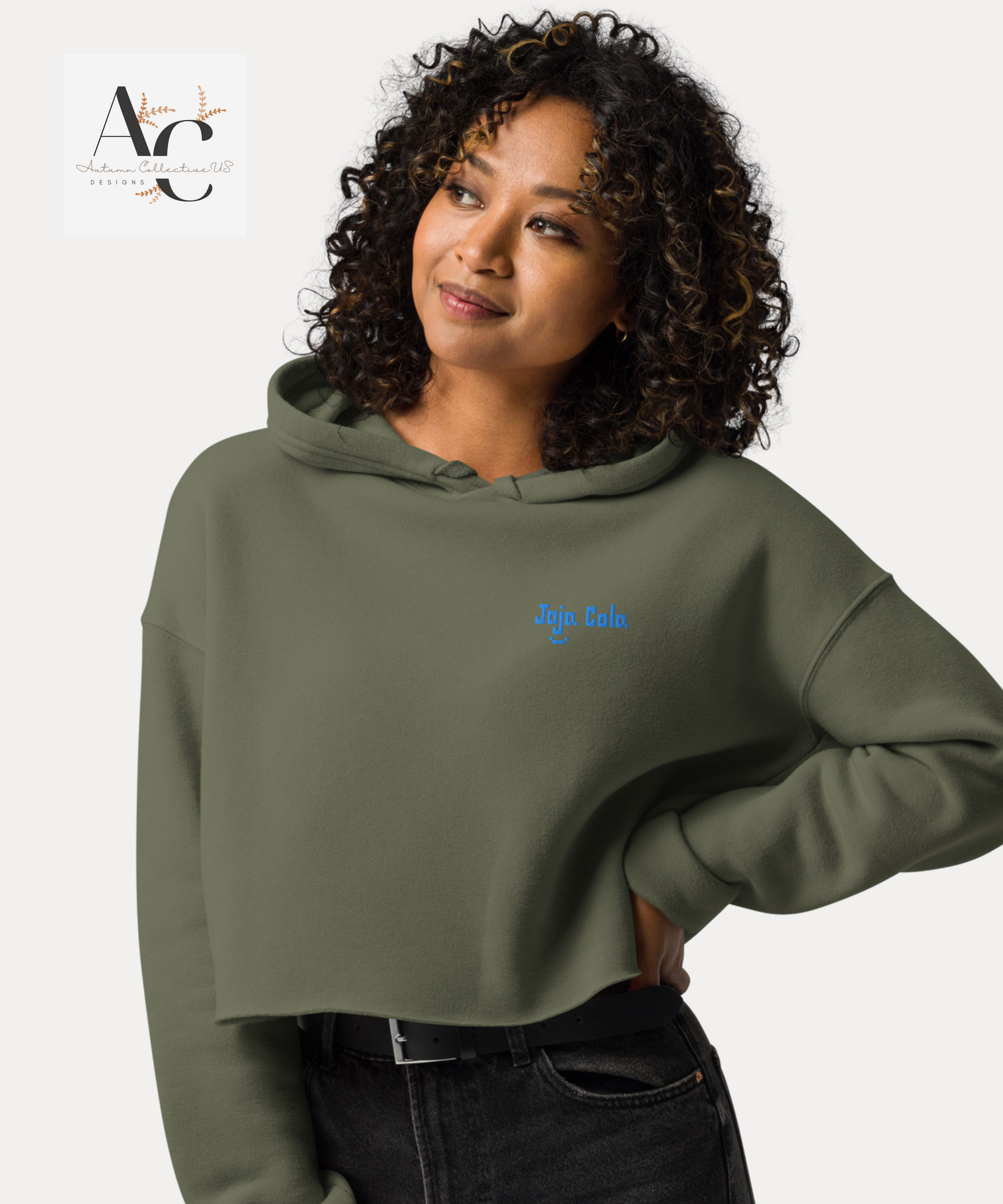 Embroidered Joja Mart Crop Hoodie