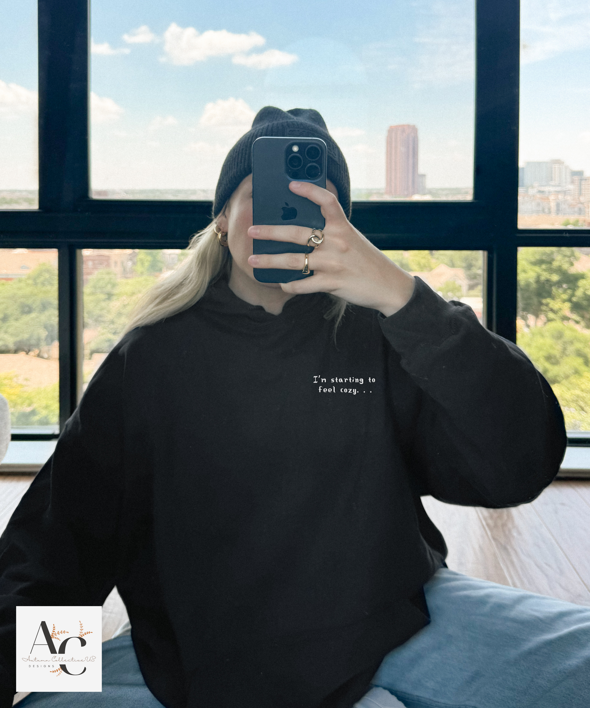 Embroidered I'm Starting To Feel Cozy Hoodie