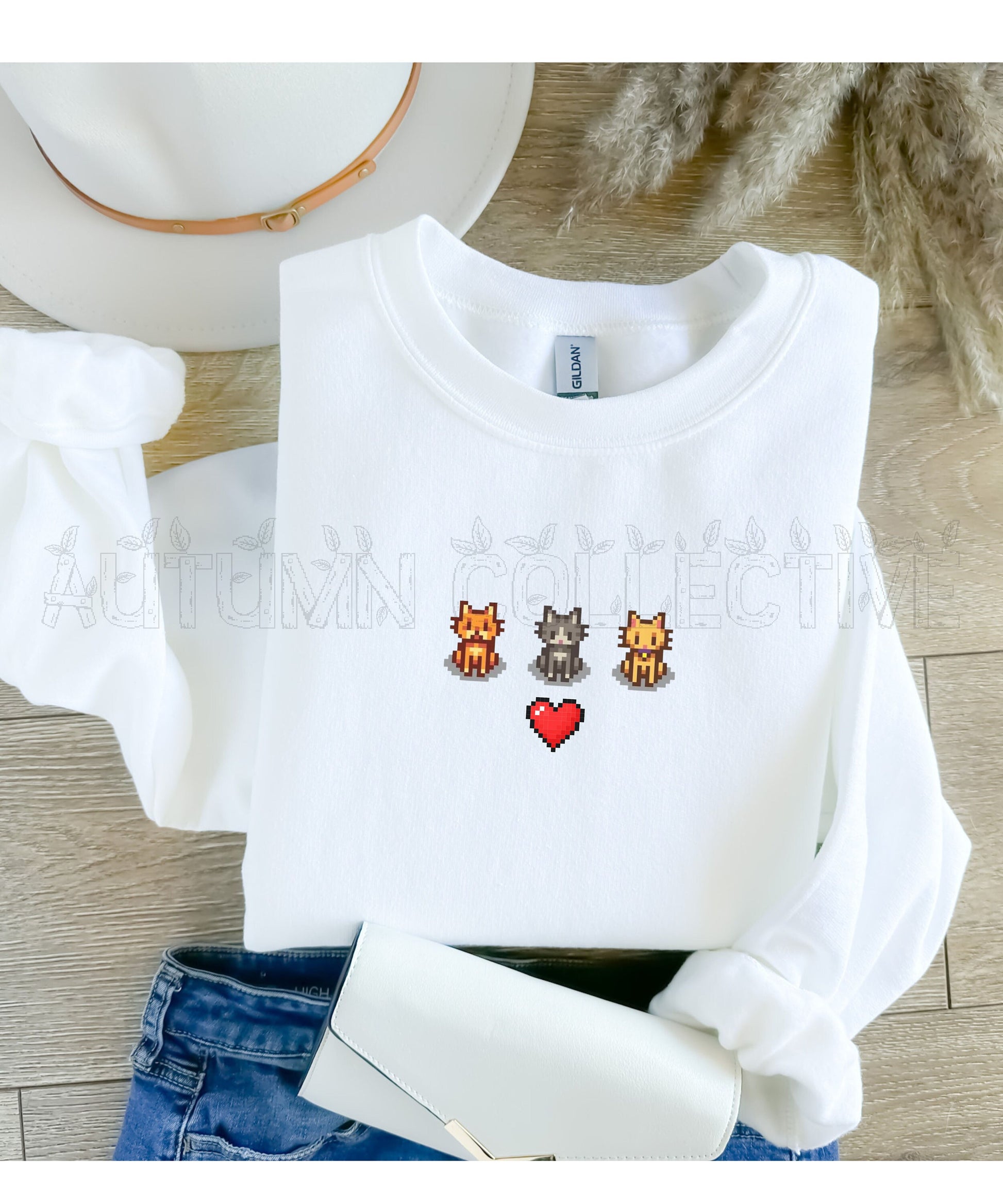 Three Cat Stardew Valley Sweatshirt