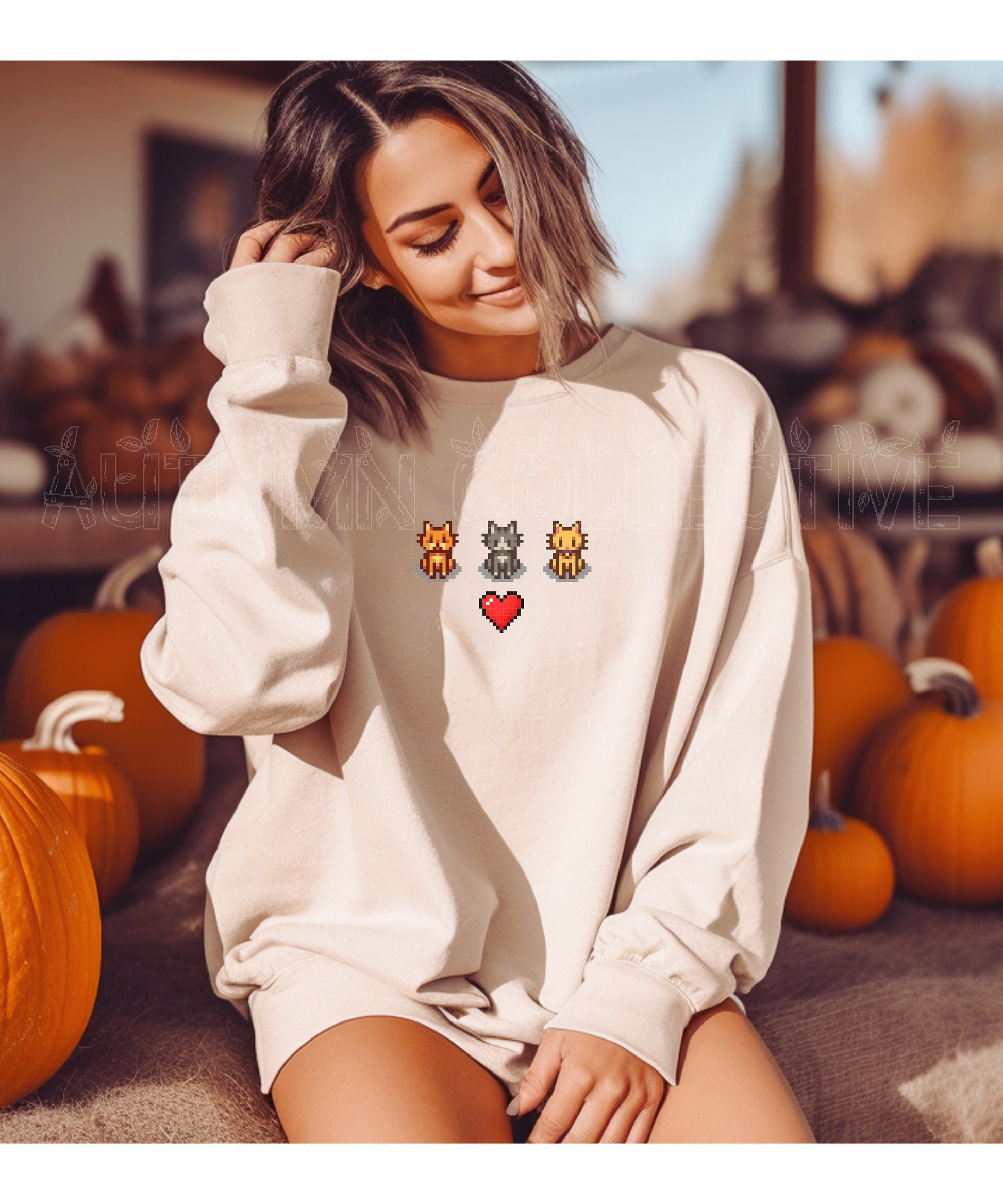 Three Cat Stardew Valley Sweatshirt