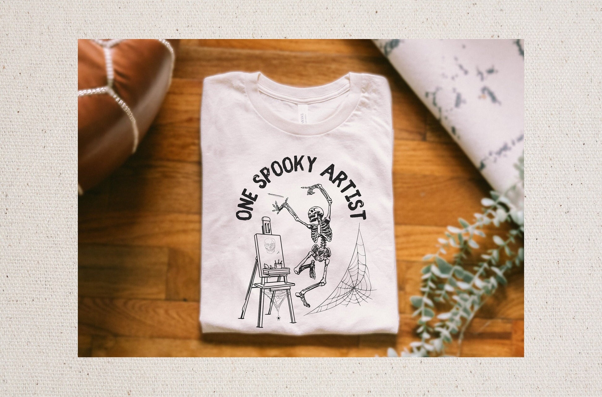 Skeleton Halloween Shirt, Gift for Her or Him, Halloween Shirt, Gift for Artist, Funny Shirt, Art Teacher Gift, Graphic Tee, Unisex