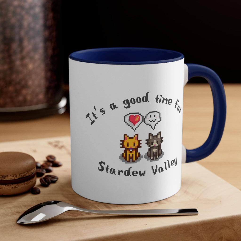 Cat Coffee Mug, Stardew Valley Mug, Gift for Her, Minimalistic Cat Gift, Birthday Gift for Gamer Girl, Cozy Gamer Mug, Cute Cat Mug, Gamer