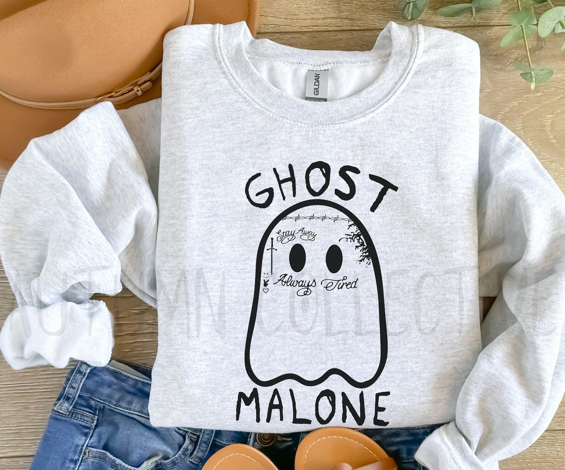 Trendy Post Sweatshirt, Malone Sweatshirt, Funny Ghost Sweatshirt, Halloween Sweatshirt, Funny Halloween Crewneck, Fall Hoodie