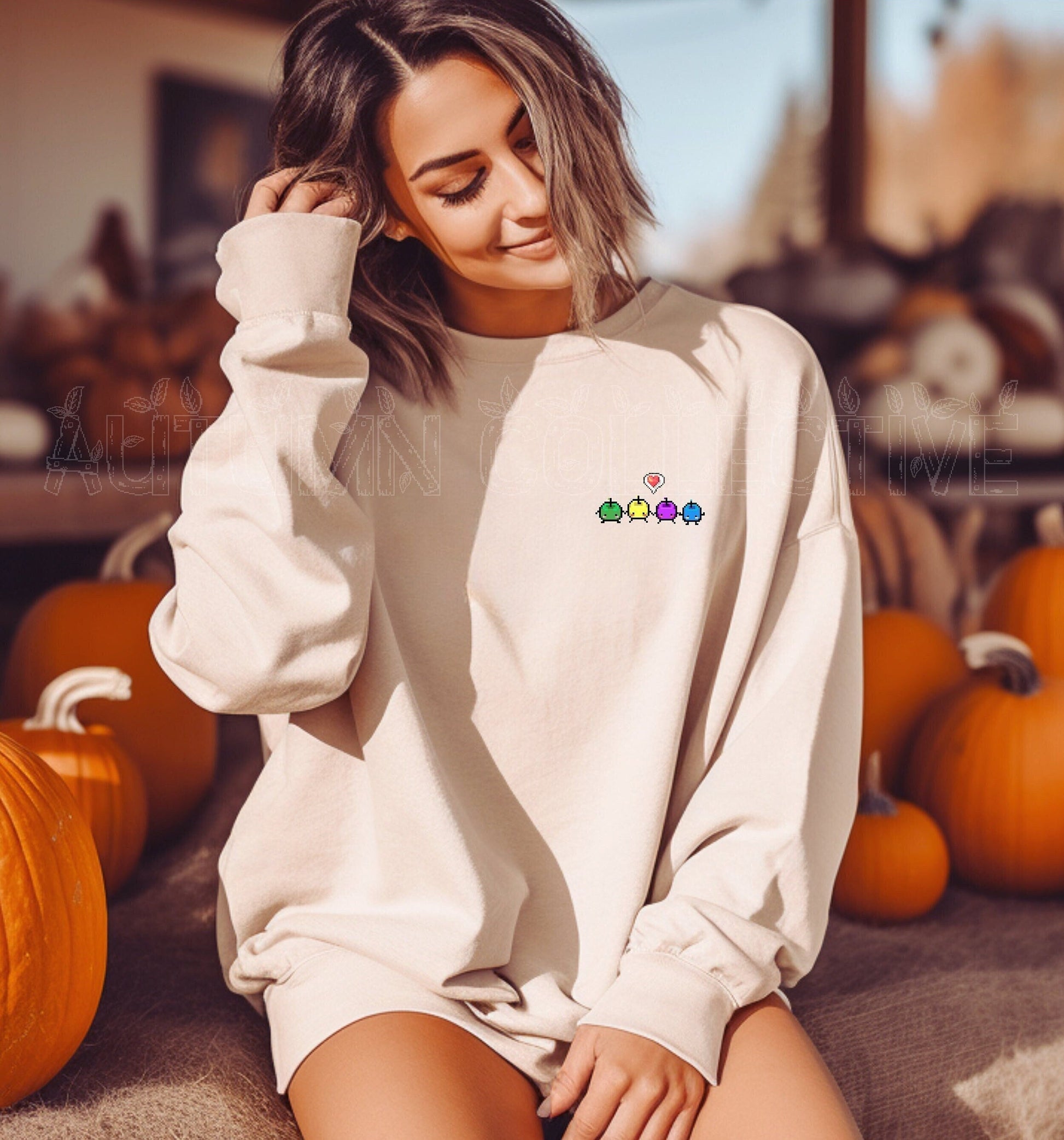 Original Junimo Stardew Valley Sweatshirt, Gift for Him and Her, Video Game Art, Pixel Art, Cozy Gamer Merch, Junimo Jumper, Gift for Gamer