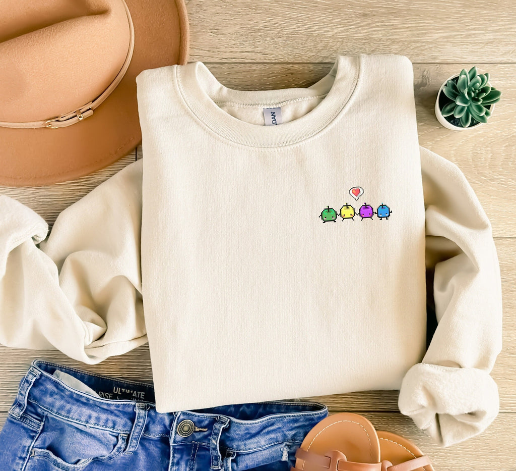 Original Junimo Stardew Valley Sweatshirt, Gift for Him and Her, Video Game Art, Pixel Art, Cozy Gamer Merch, Junimo Jumper, Gift for Gamer