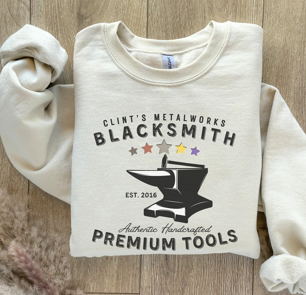 Clint Blacksmith Employee Stardew Valley Sweatshirt, Gift for Him and Her, Video Game, Pixel Art, Crossing, 8Bit Game, Valley, Animal, Cozy