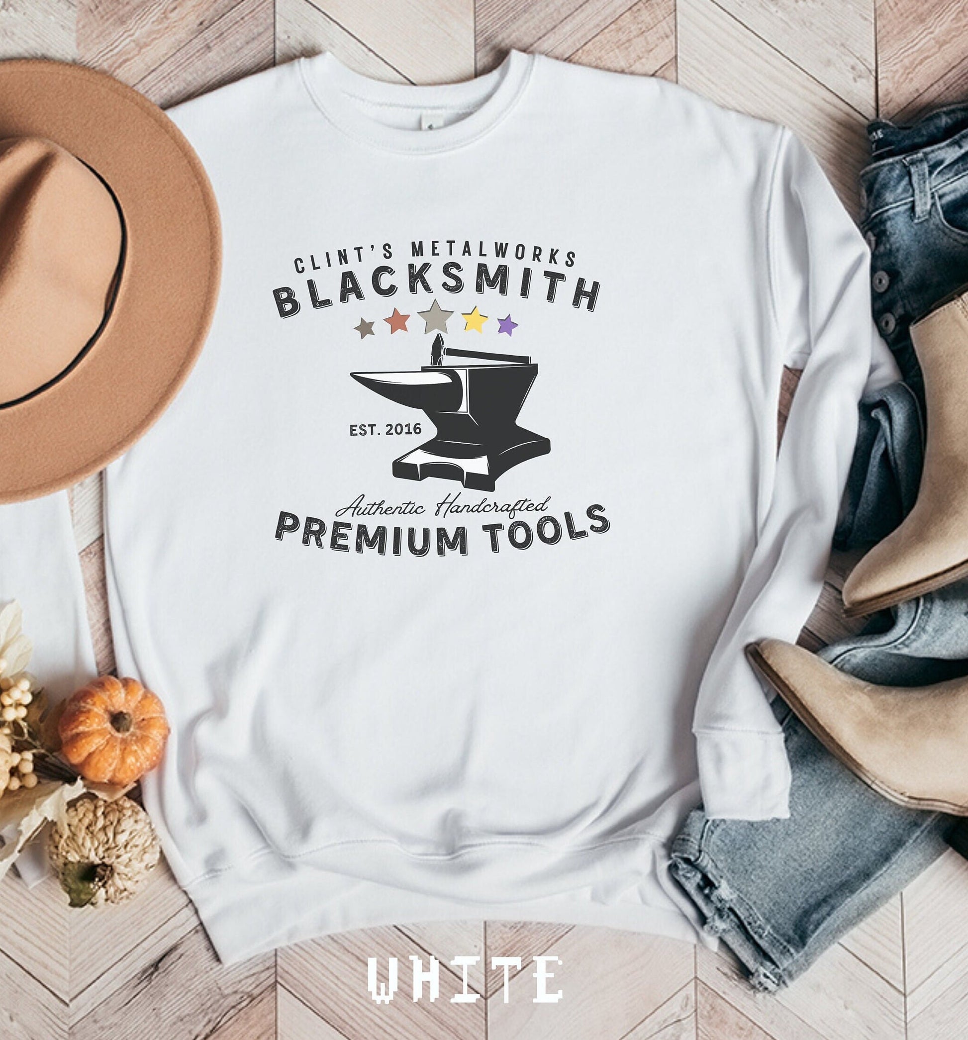 Clint Blacksmith Employee Stardew Valley Sweatshirt, Gift for Him and Her, Video Game, Pixel Art, Crossing, 8Bit Game, Valley, Animal, Cozy