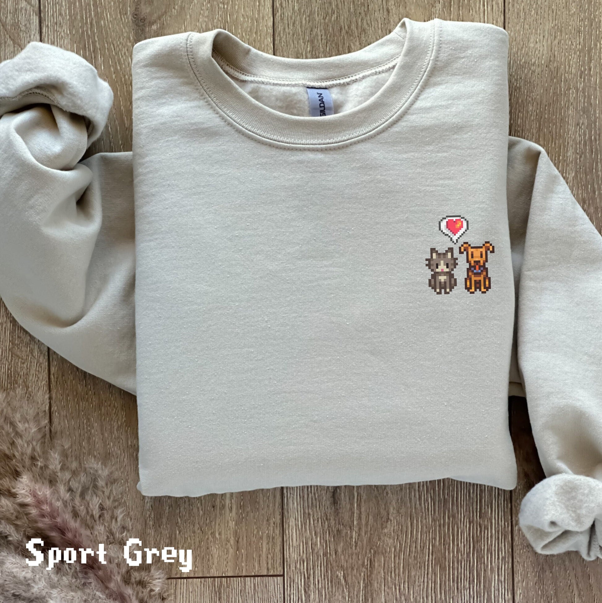 Cat and Dog Stardew Valley Sweatshirt, Gift for Him and Her, Animal Shirt, Crossing, Cozy Gamer, Veterinarian, Gamer, Fur Baby, Videogame