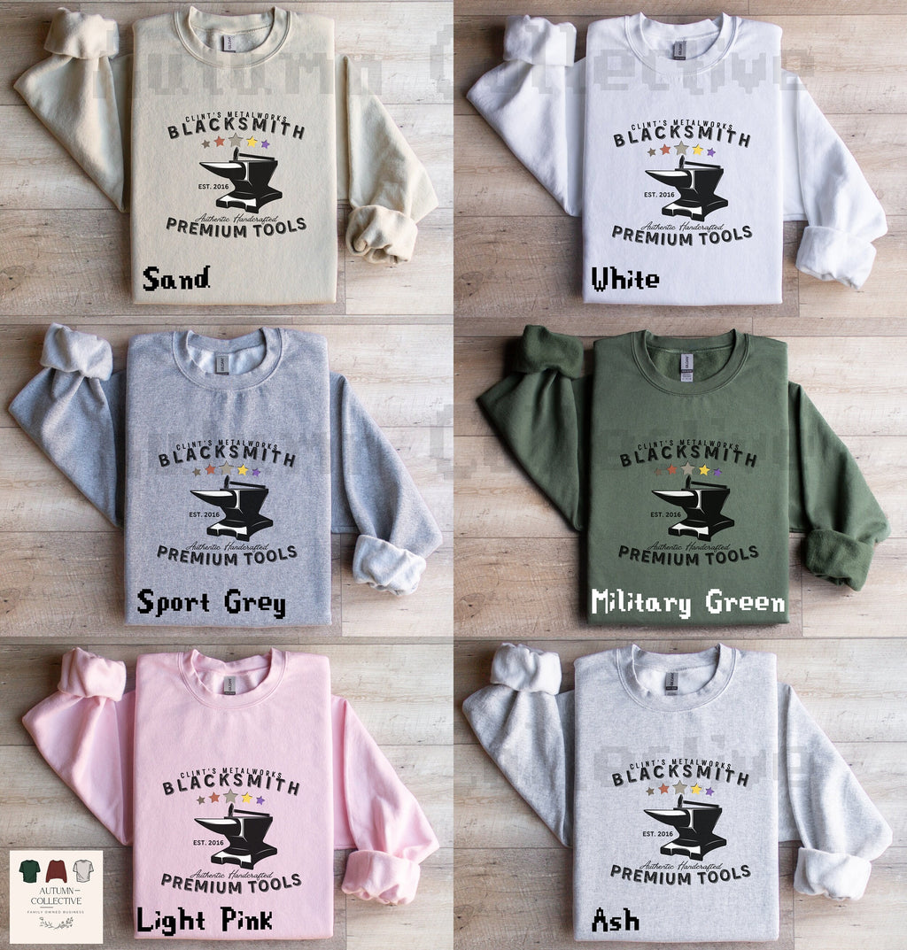 Clint Blacksmith Employee Stardew Valley Sweatshirt, Gift for Him and Her, Video Game, Pixel Art, Crossing, 8Bit Game, Valley, Animal, Cozy