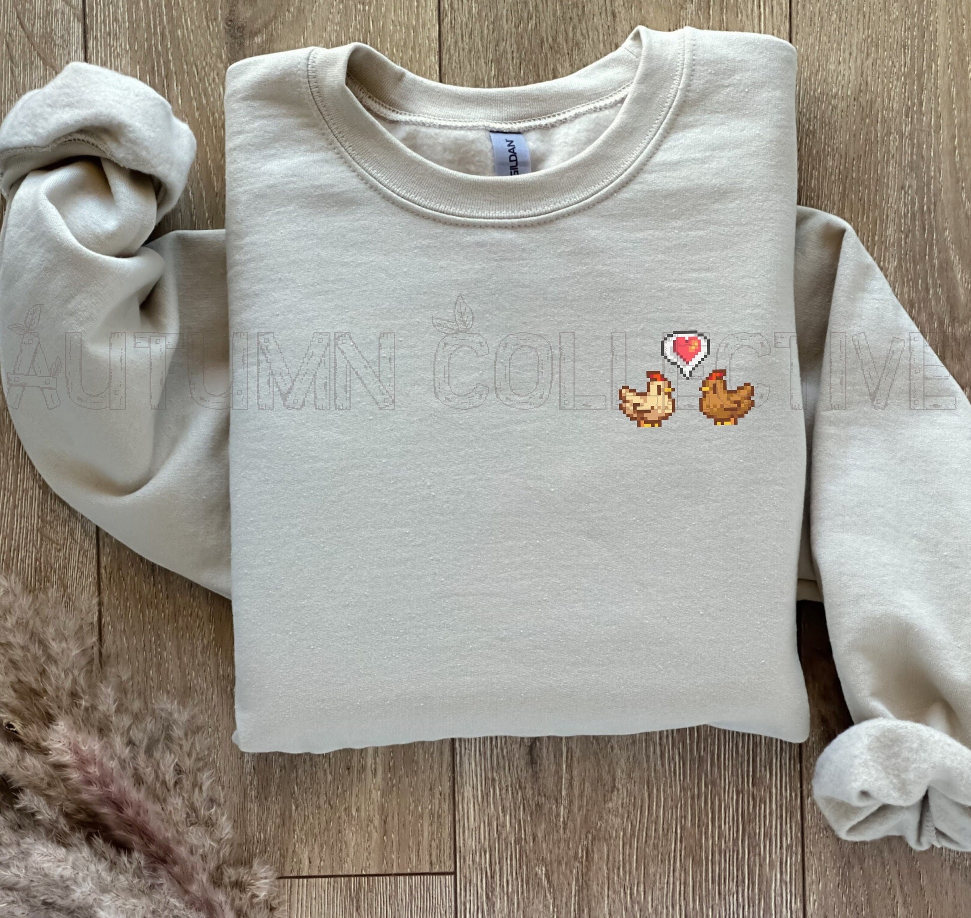 Chicken Stardew Valley Sweatshirt, Gift for Him and Her, Video Game Art, Pixel Art, 8Bit, Christmas Gift, Chicken Sweater,Cozy Gamer, Gaming