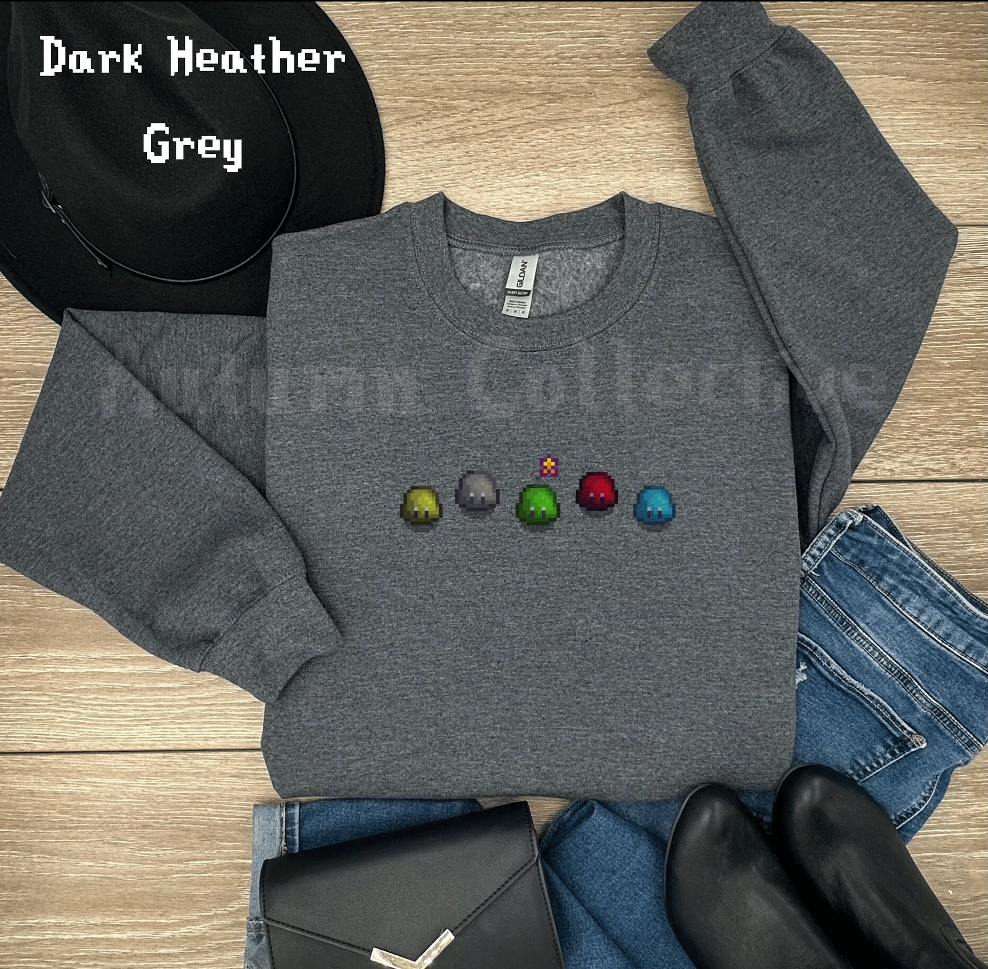 Slime Stardew Valley Sweatshirt, Gift for Him and Her, Video Game Art, Indie Game Tshirt, Cozy Gamer, Gaming Merch, Gift for Gamer, 8Bit Art