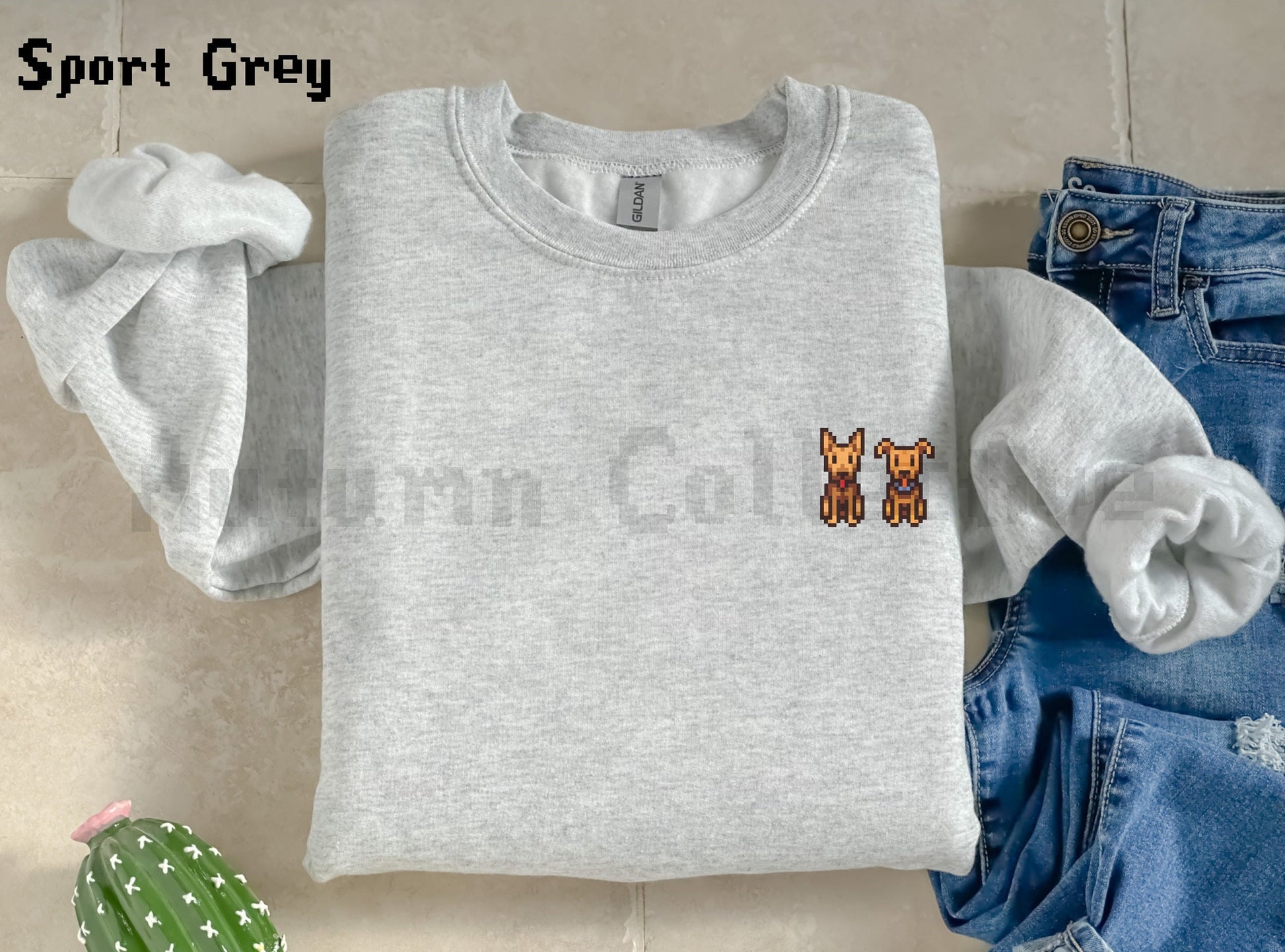 Dog Stardew Valley Sweatshirt, Gift for Him and Her, Video Game Art, Pixel Art, Crossing, 8Bit, Valley, Animal, Cozy Gamer, Gaming