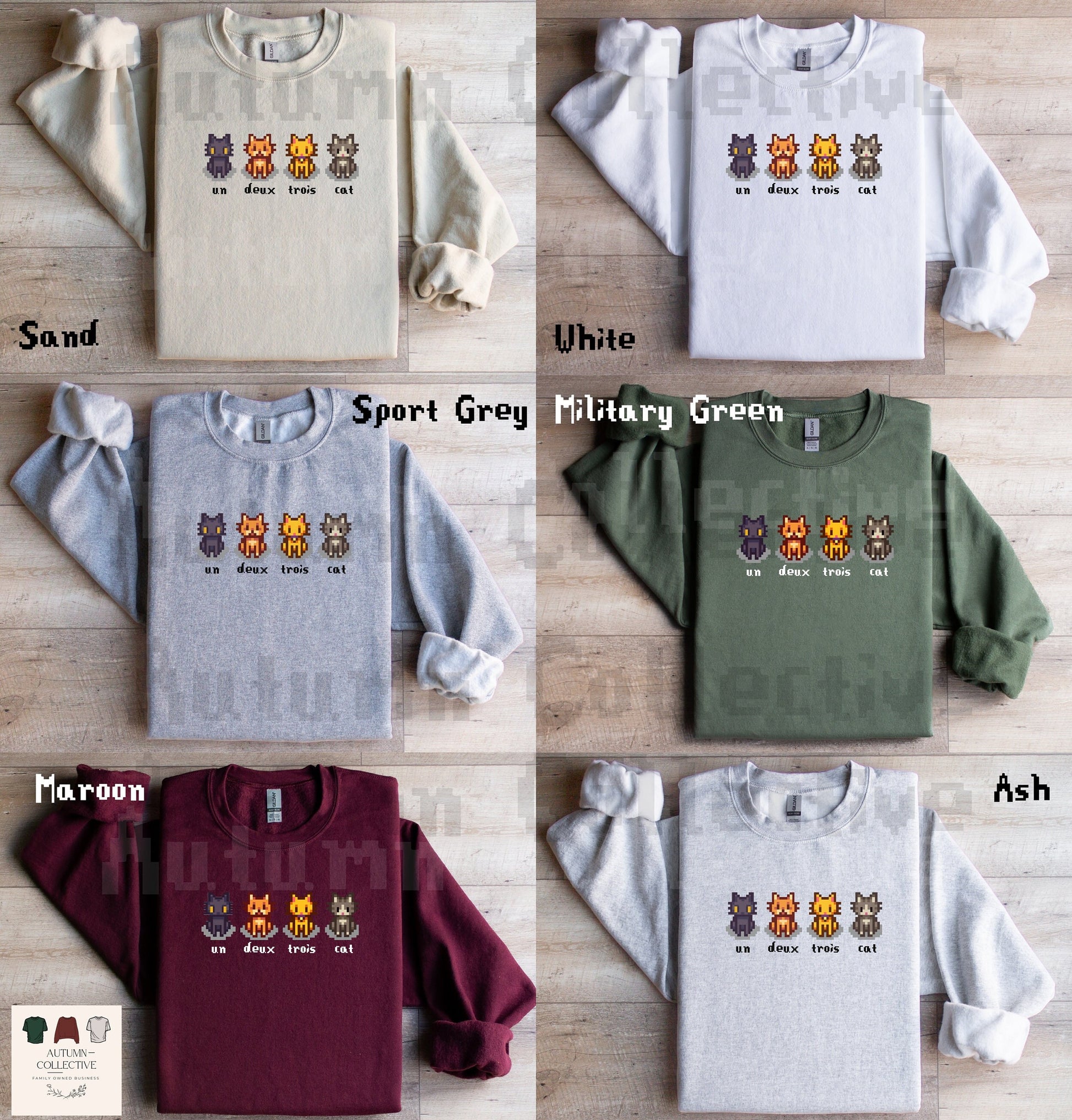 French Cat Stardew Valley Sweatshirt, Gift for Him and Her, Video Game Art, French , Crossing, 8Bit, Animal, Cozy Gamer, Gaming Sweater