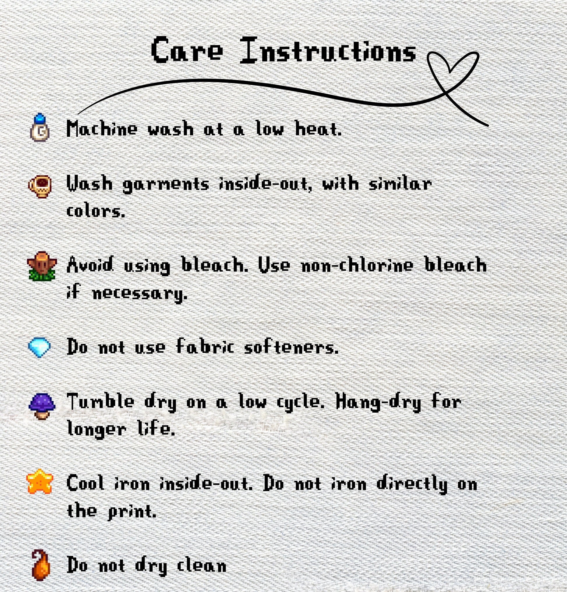 Care instructions