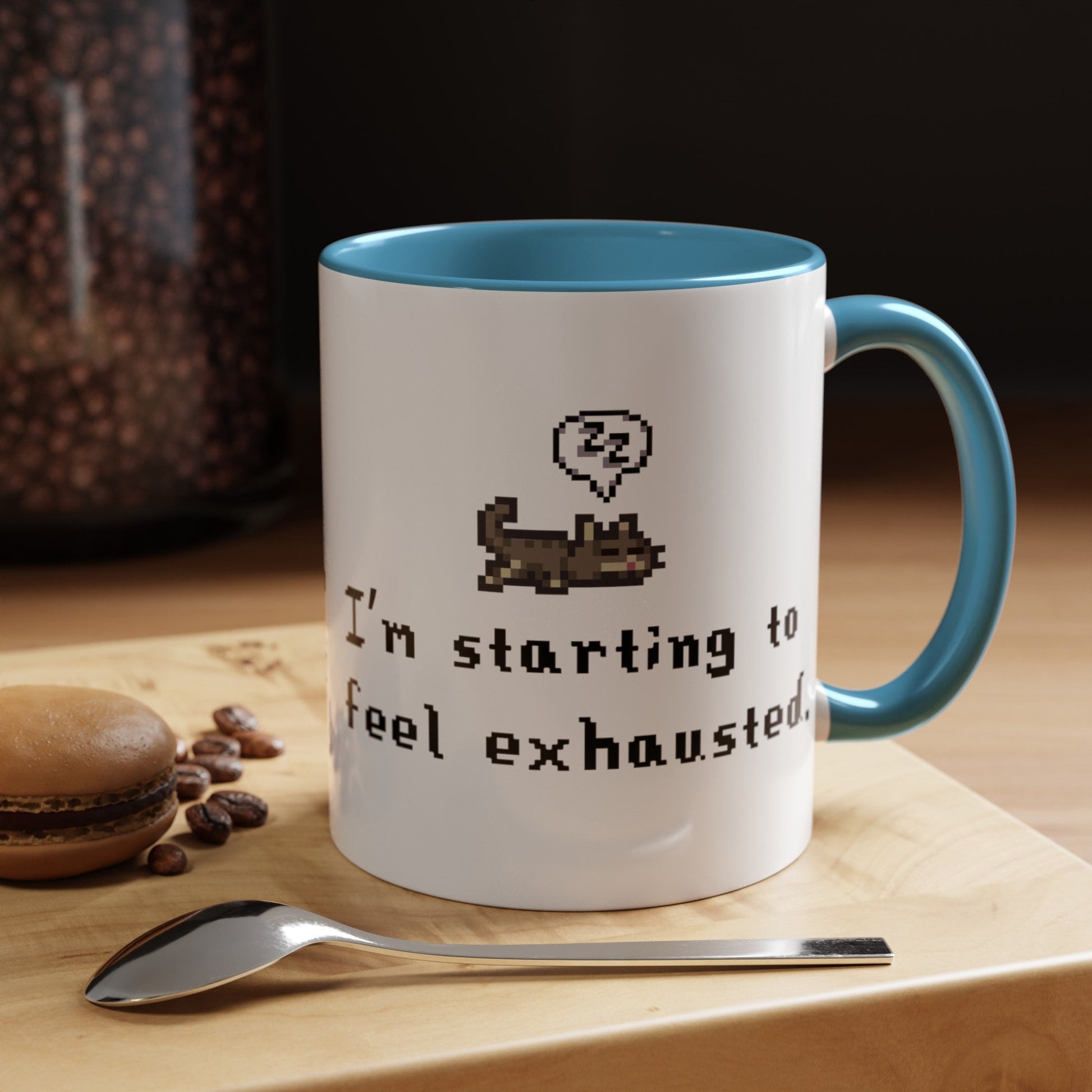 Stardew Valley 11oz Mug, Pelican Town, Gamer Gift, Gift for Him or Her, Pixel Art, Sleepy Cat, Cat Lover Gift, Farming Game, Cozy Gamer,
