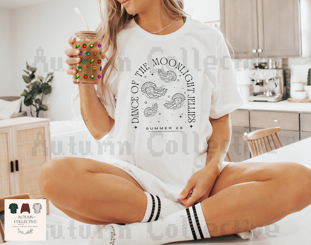 Dance of the Moonlight Jellies Stardew Valley TShirt, Gamer Gift, Farming Game, Cozy Tshirt, Summer Festival Tee, Gift for Her, Pelican Town