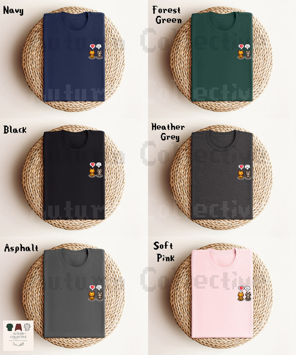 Cat Stardew Valley Shirt, Gift for Him and Her, Video Game Art, Pixel Art, Crossing, 8Bit, Valley, Animal, Cozy Gamer Shirt, Gaming