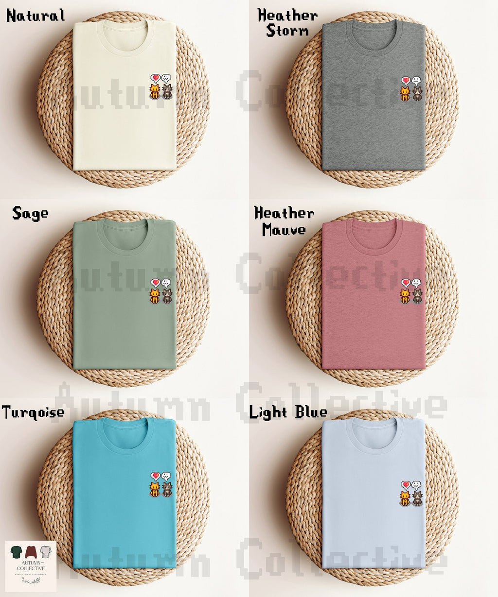 Cat Stardew Valley Shirt, Gift for Him and Her, Video Game Art, Pixel Art, Crossing, 8Bit, Valley, Animal, Cozy Gamer Shirt, Gaming