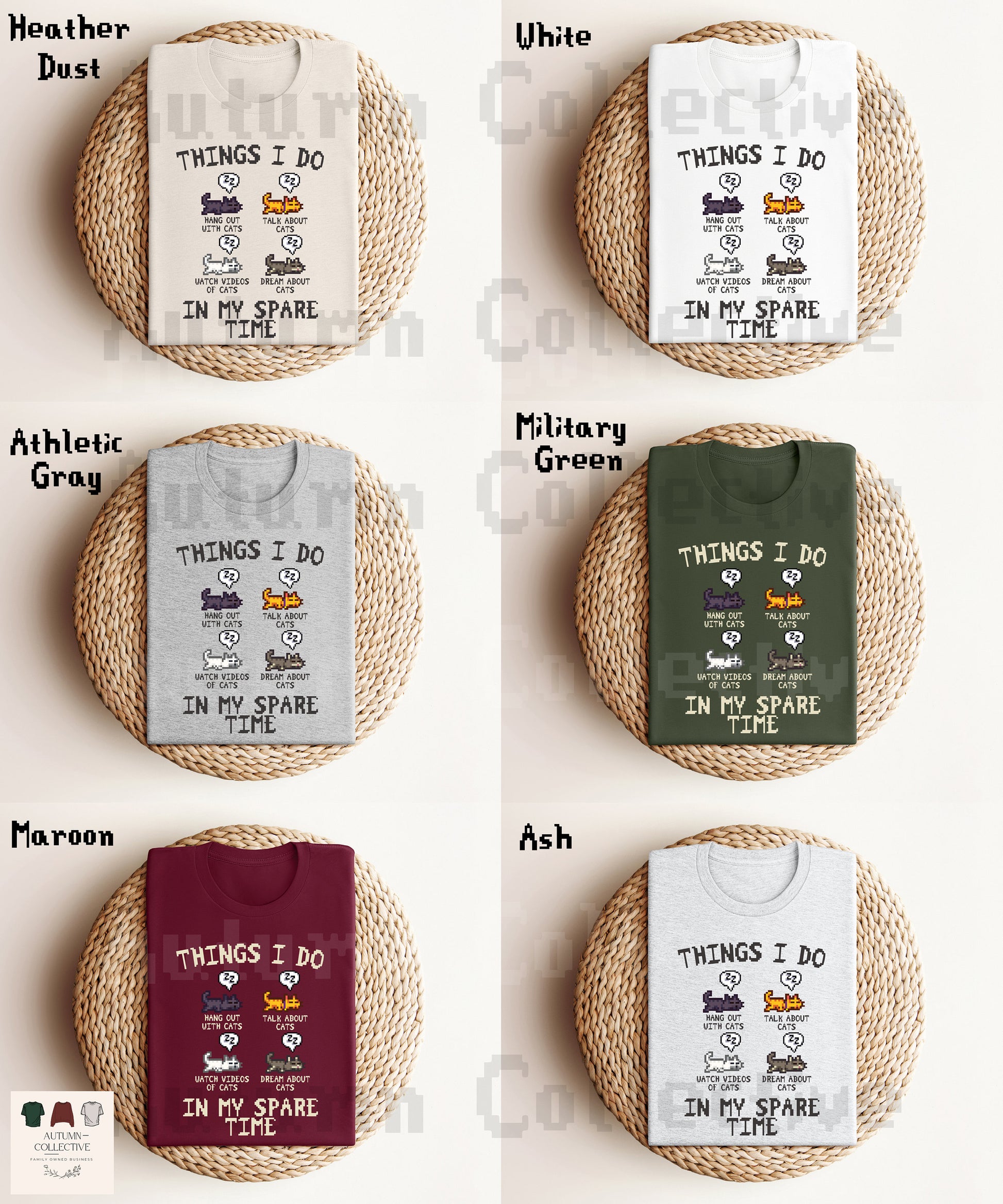 Original Things I do in my spare time Stardew Valley Shirt. Colors available, Heather Dust, White, Athletic Gray, Military Green, Maroon, and Ash.