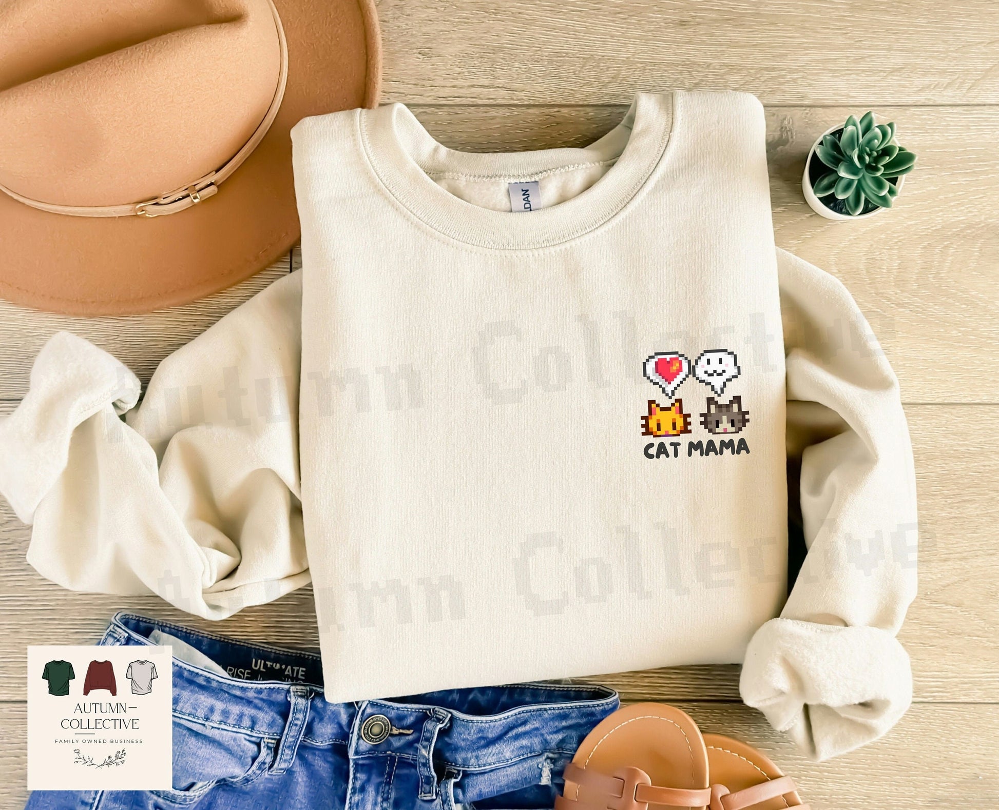 Cat Mama Stardew Valley Sweatshirt, Cute Gift for Her, Cozy Gamer Fall Sweater, Minimalist Gamer Jumper, Pelican Town Shirt, Cat Lover Gift