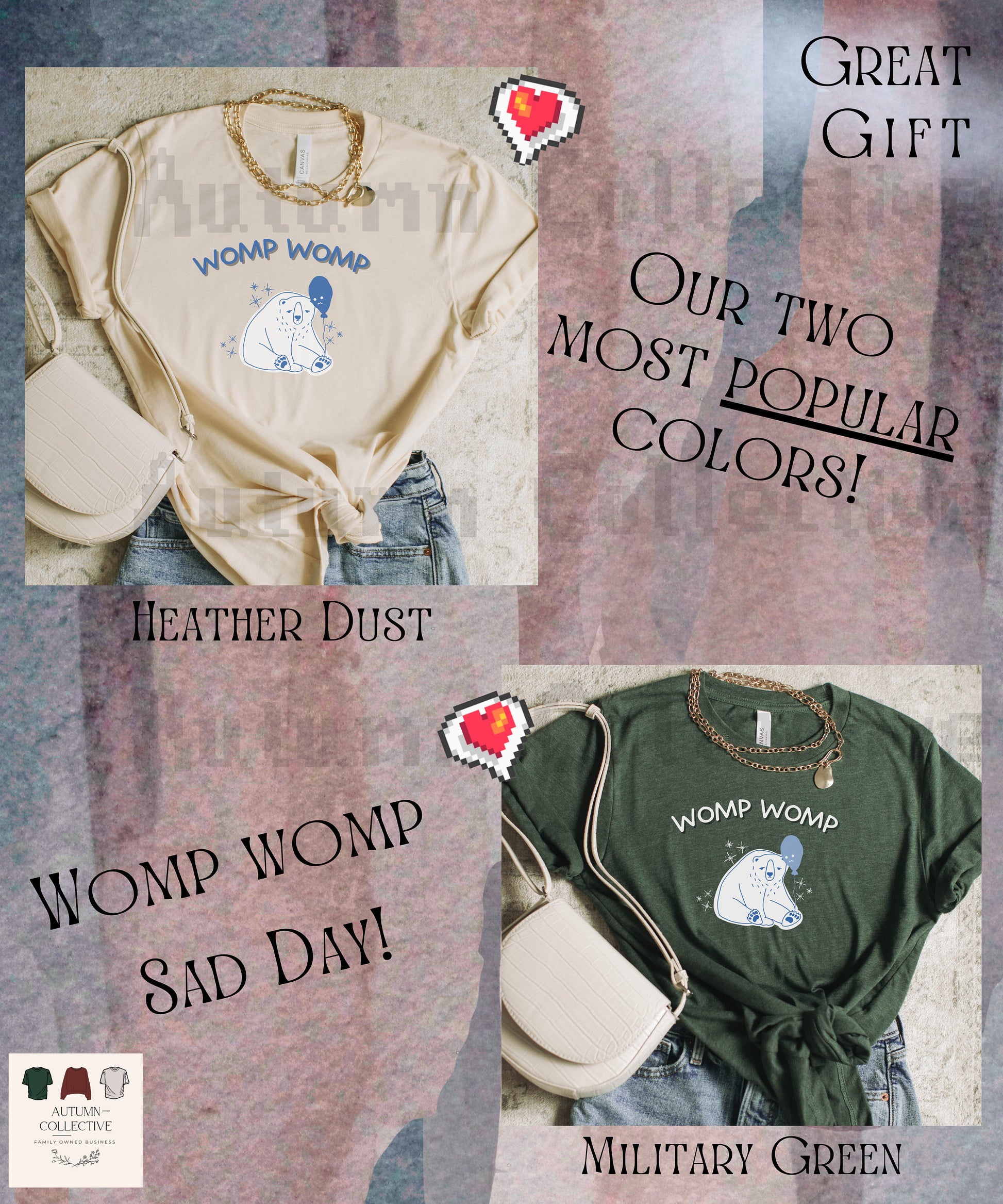 Womp Womp Sad Day Shirt, Unisex Meme Bear TShirt, Funny Womp Shirt, Gift for Him or Her, Mental Health Gift, Funny Birthday Gift for Sibling