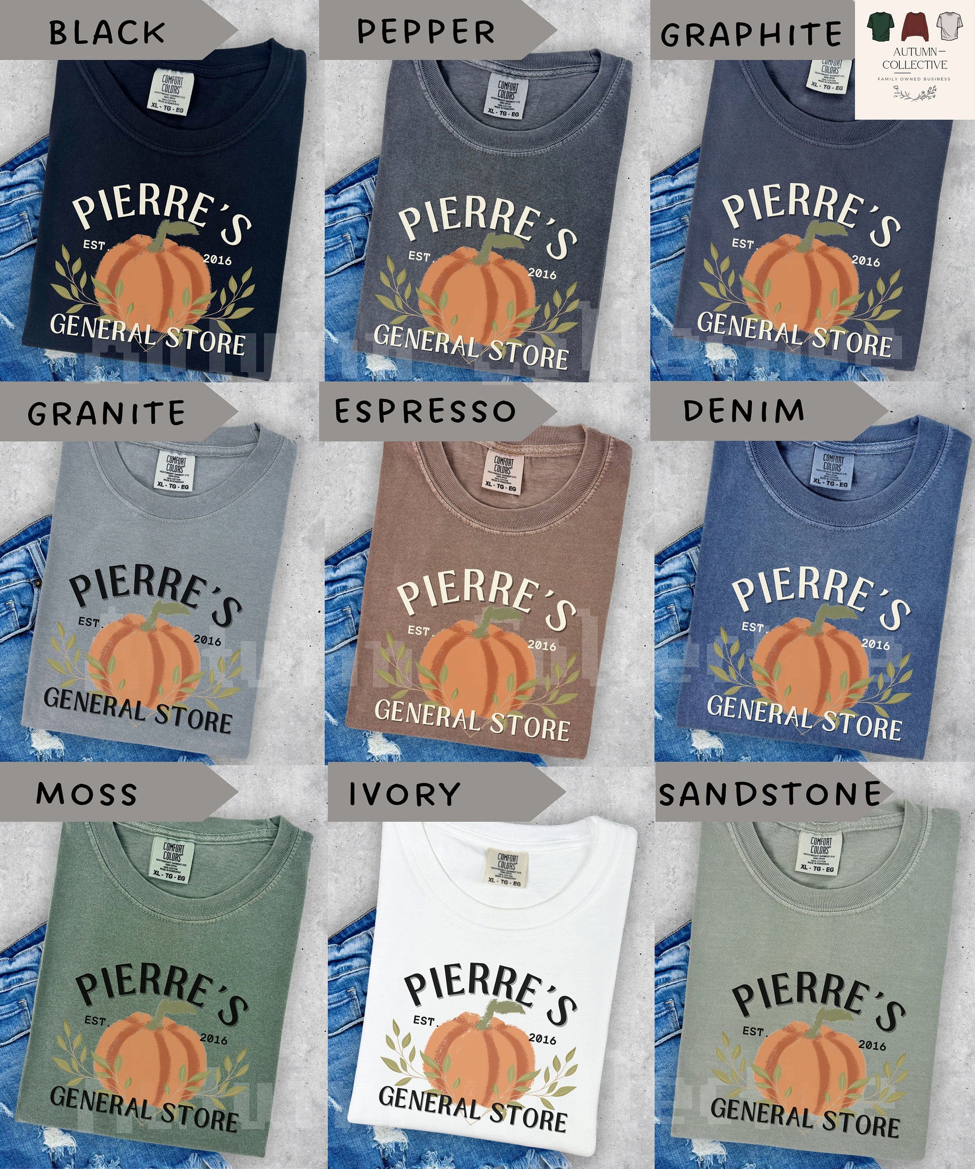 Pierre&#39;s General Store Comfort Colors Brand Tshirt