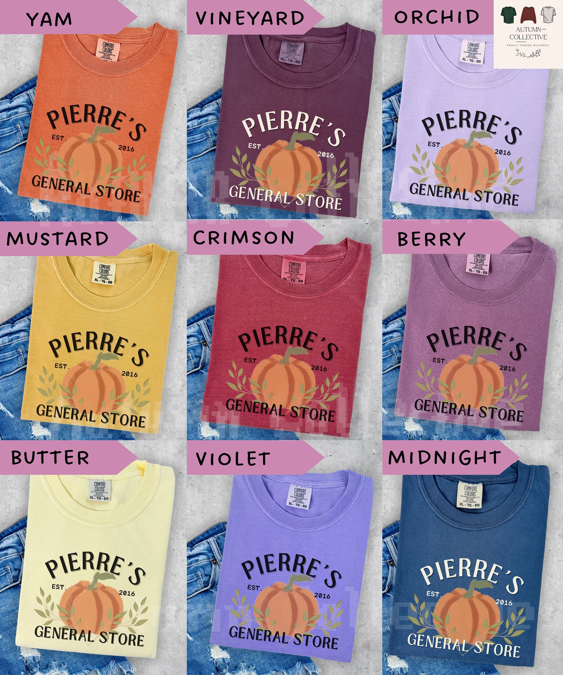 Pierre&#39;s General Store Comfort Colors Brand Tshirt