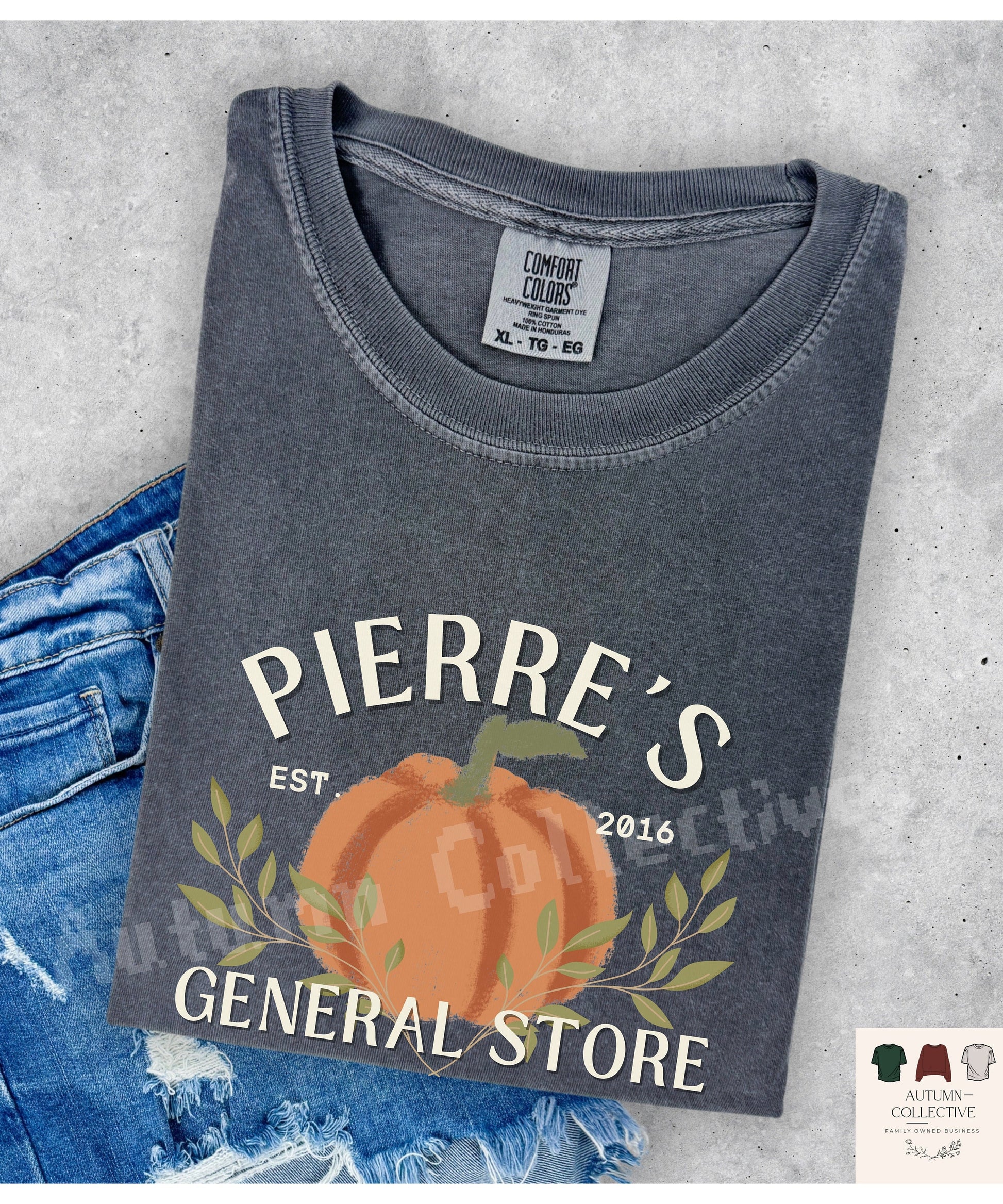 Pierre&#39;s General Store Comfort Colors Brand Tshirt in color Pepper