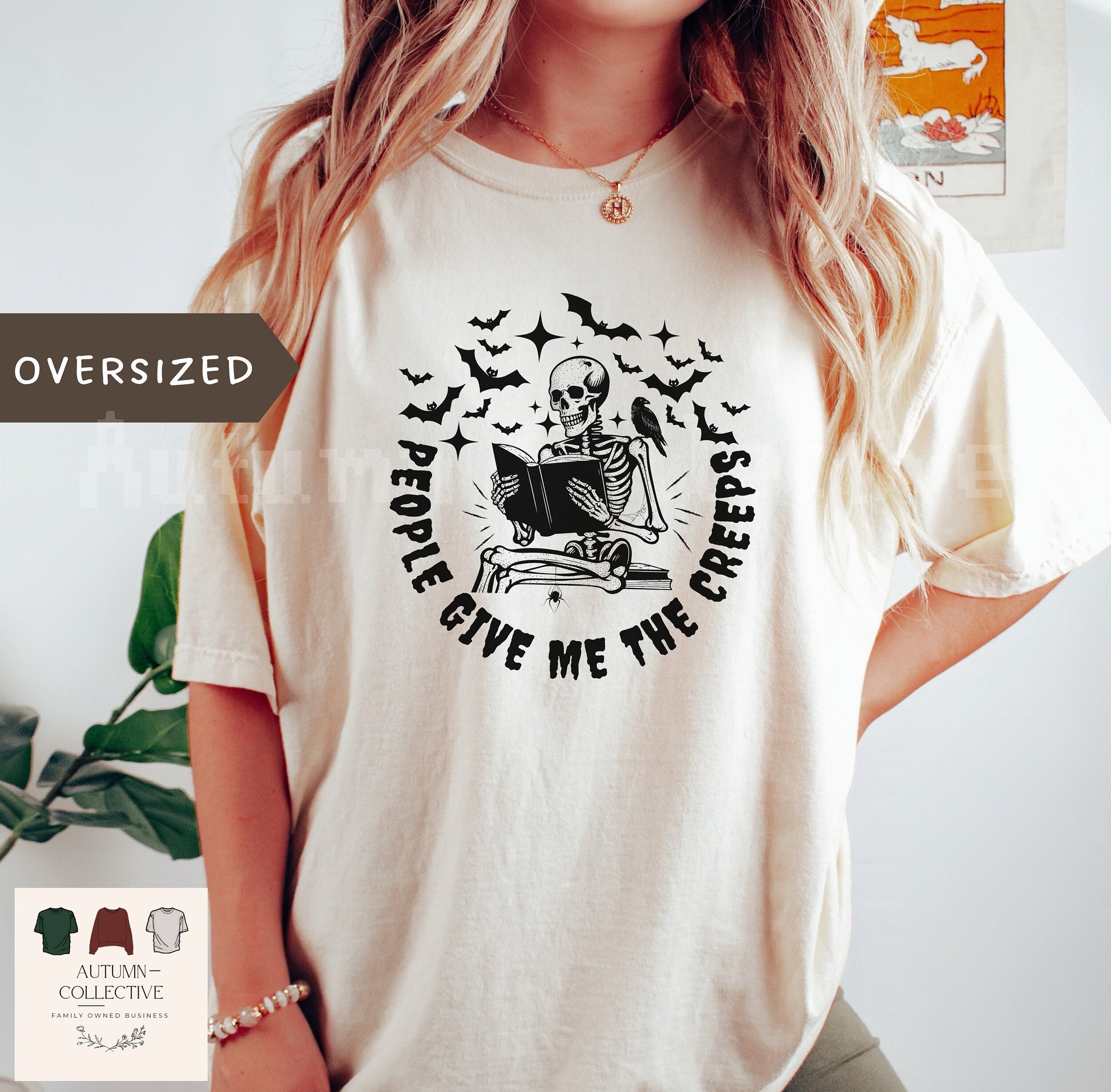 People Give Me The Creeps Sweatshirt, Skeleton Hands Shirt, Witch Vibes Shirt, Spooky Season, Skull Halloween Sweatshirt, Scream Sweatshirt