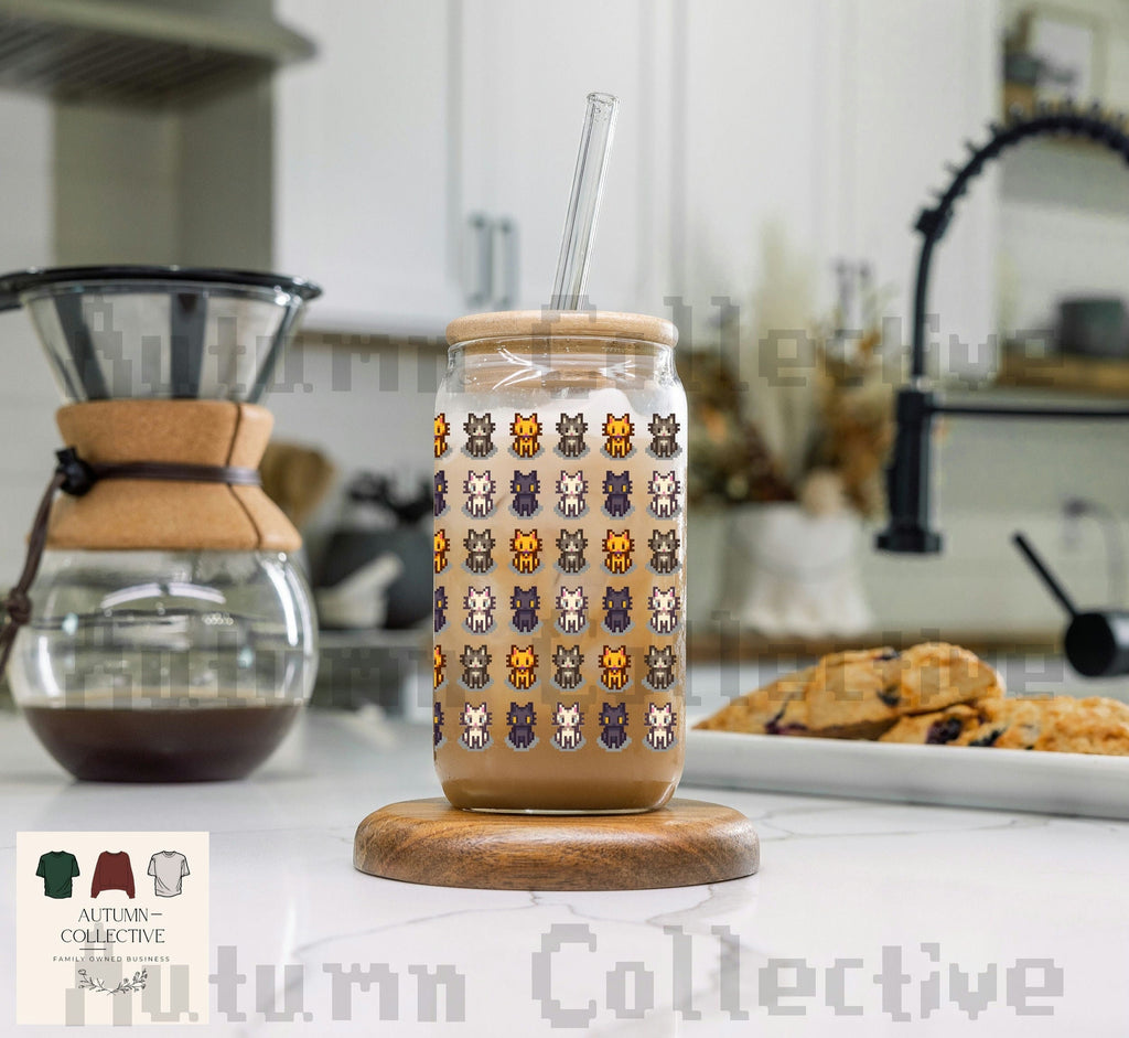 Cat Stardew Valley Sipper Glass Gift