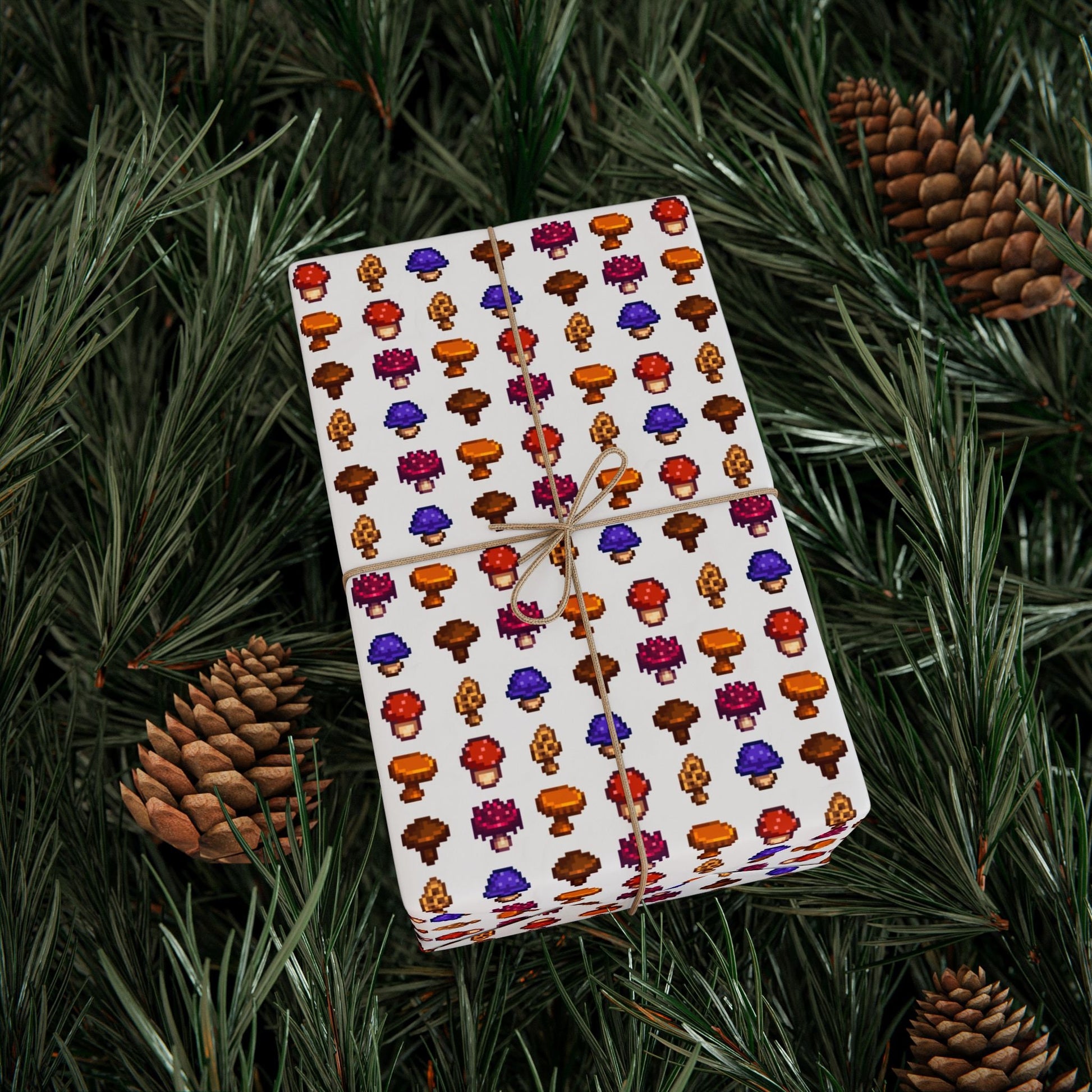 Stardew Valley Mushroom Foraging Wrapping Paper