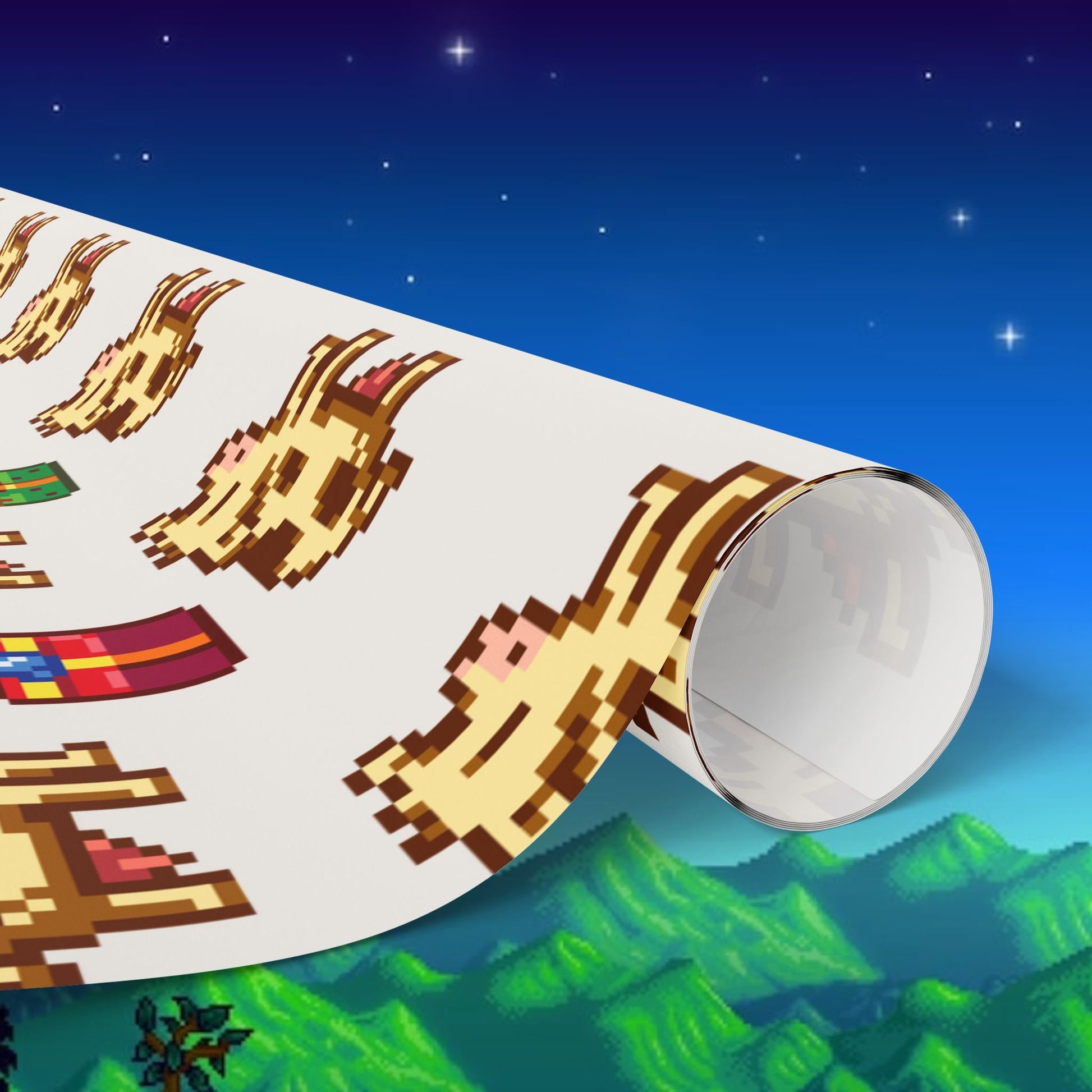 Stardew Valley Cow Christmas Wrapping Paper