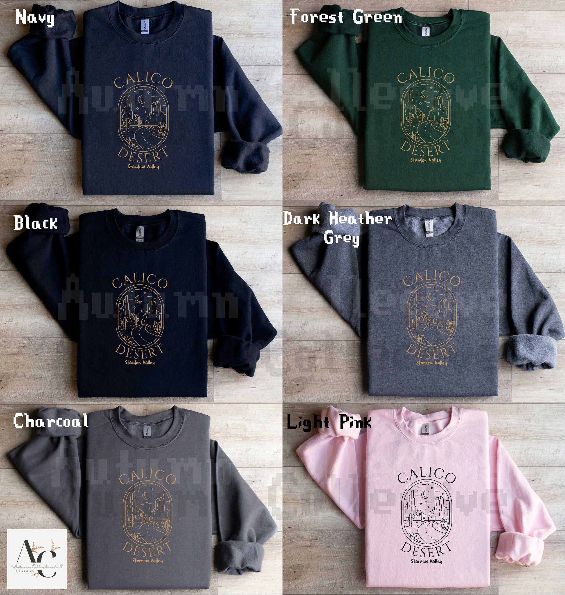 Calico Desert Stardew Valley Sweatshirt, Unisex Crewneck Jumper, Gamer Gift, Cozy Gaming Pullover, Video Game Apparel, Pelican Town