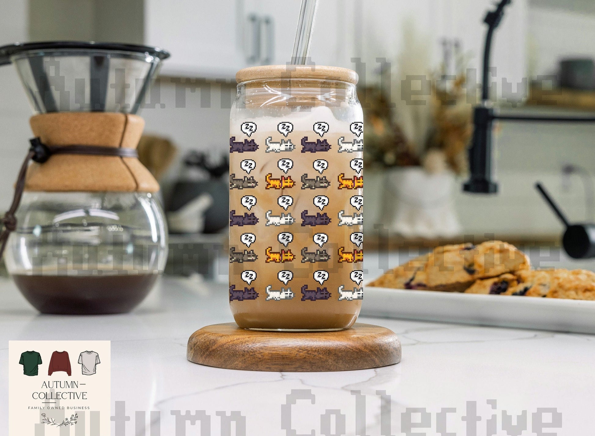 Sleeping Cat Stardew Valley Sipper Glass