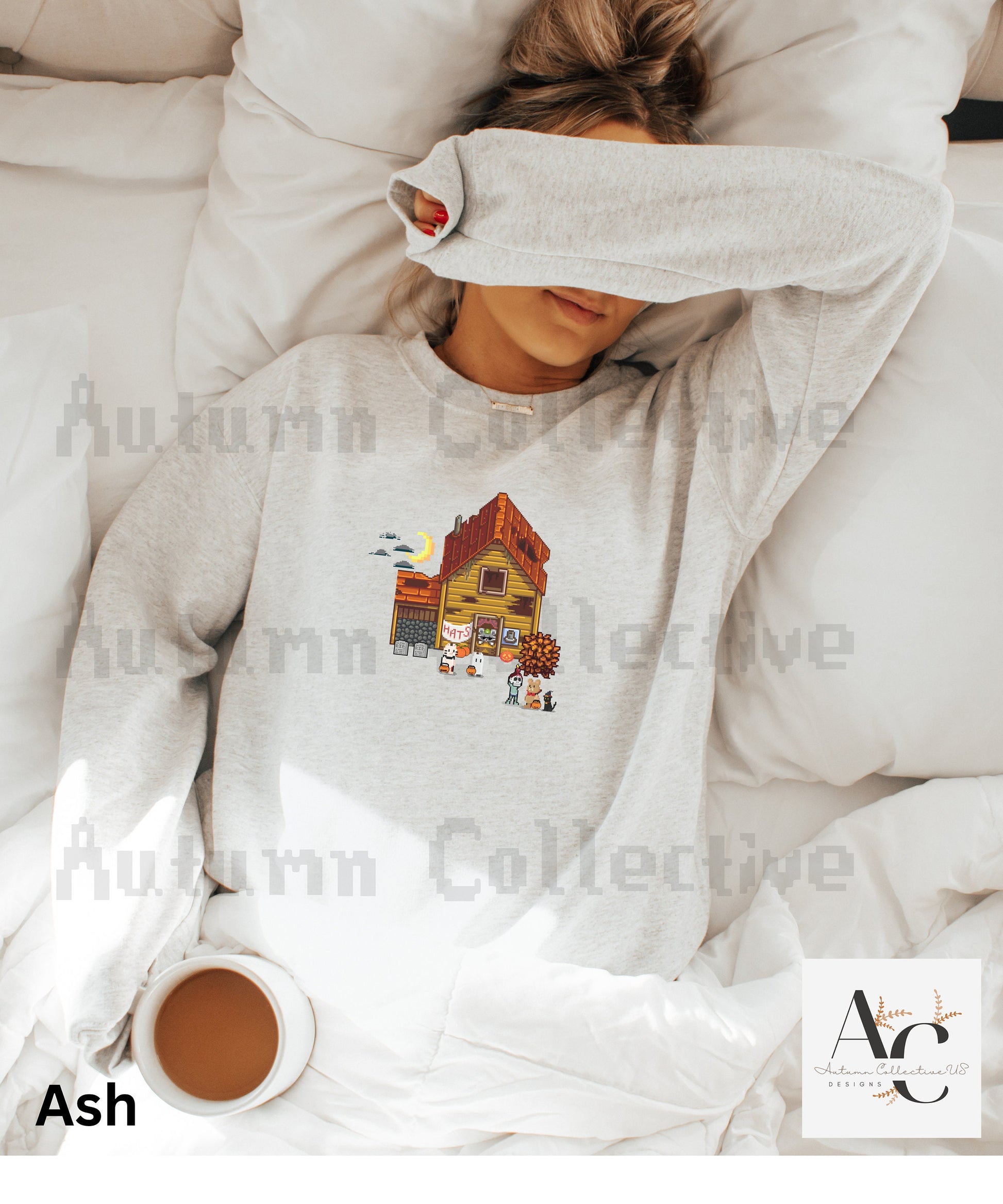 Hat Mouse Stardew Halloween Sweatshirt, Gift for Him and Her, Video Game Art, Pixel Art, Crossing, Valley, Animal, Cozy Gamer, Gamer, Merch