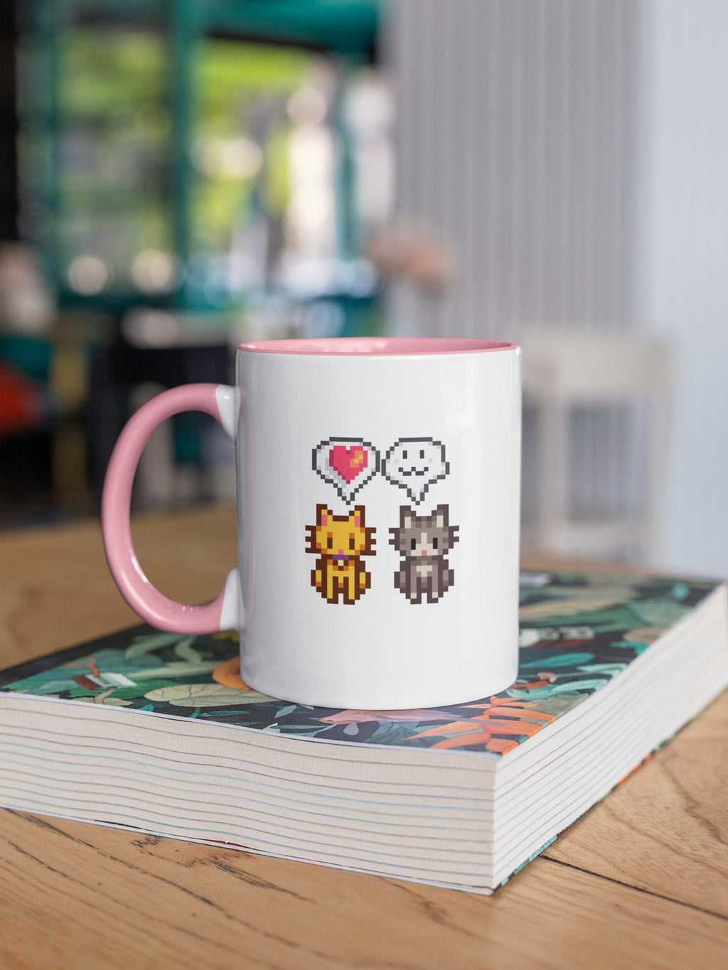 Cat Coffee Mug, Stardew Valley Mug, Gift for Her, Minimalistic Cat Gift, Birthday Gift for Gamer Girl, Cozy Gamer Mug, Cute Cat Mug, Gamer