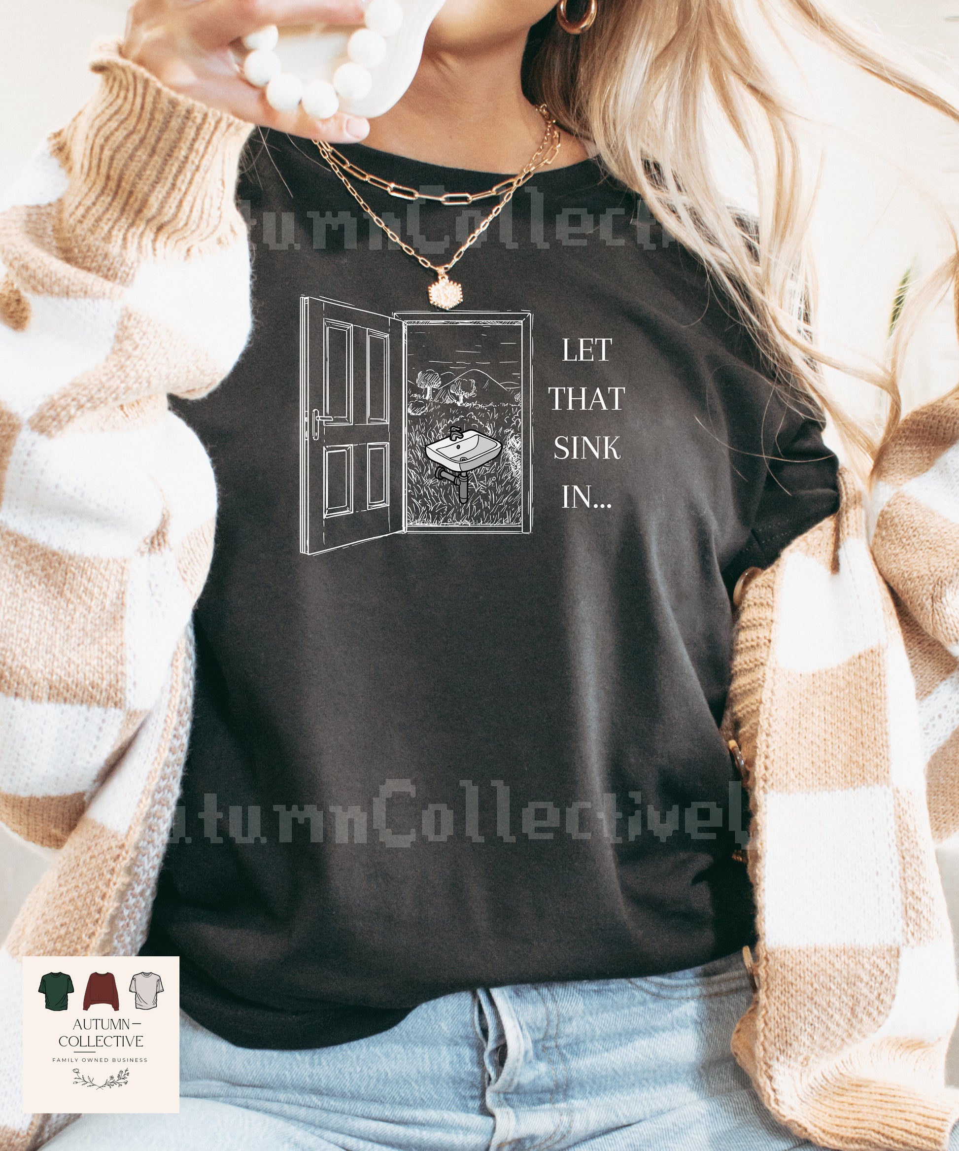 Let That Sink In Tee - Pop Culture Meme Shirt, Gift for Him or Her, Silly Gift, Unisex Graphic Tee, White Elephant, Funny Gifts, Xmas Tshirt