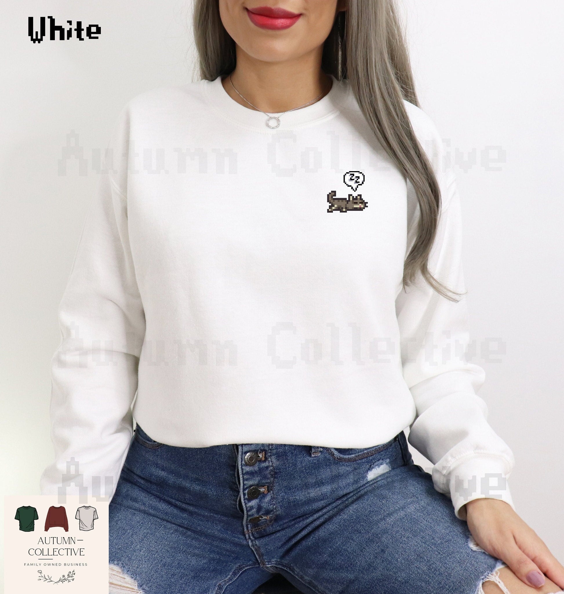 Sleeping cat stardew valley unisex sweatshirt