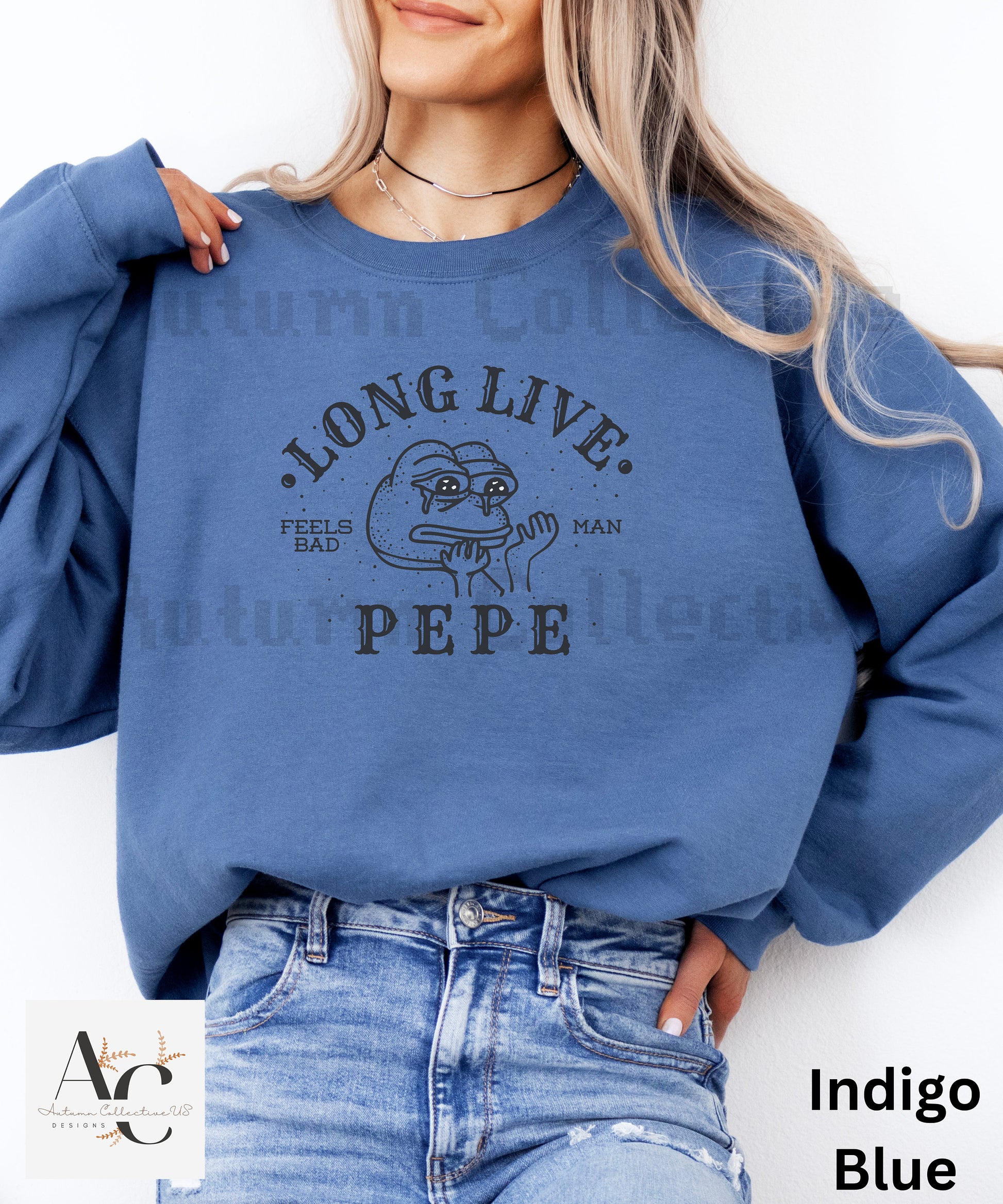 Long Live Pepe the Frog Sweatshirt, Unisex Crewneck, Funny Gift