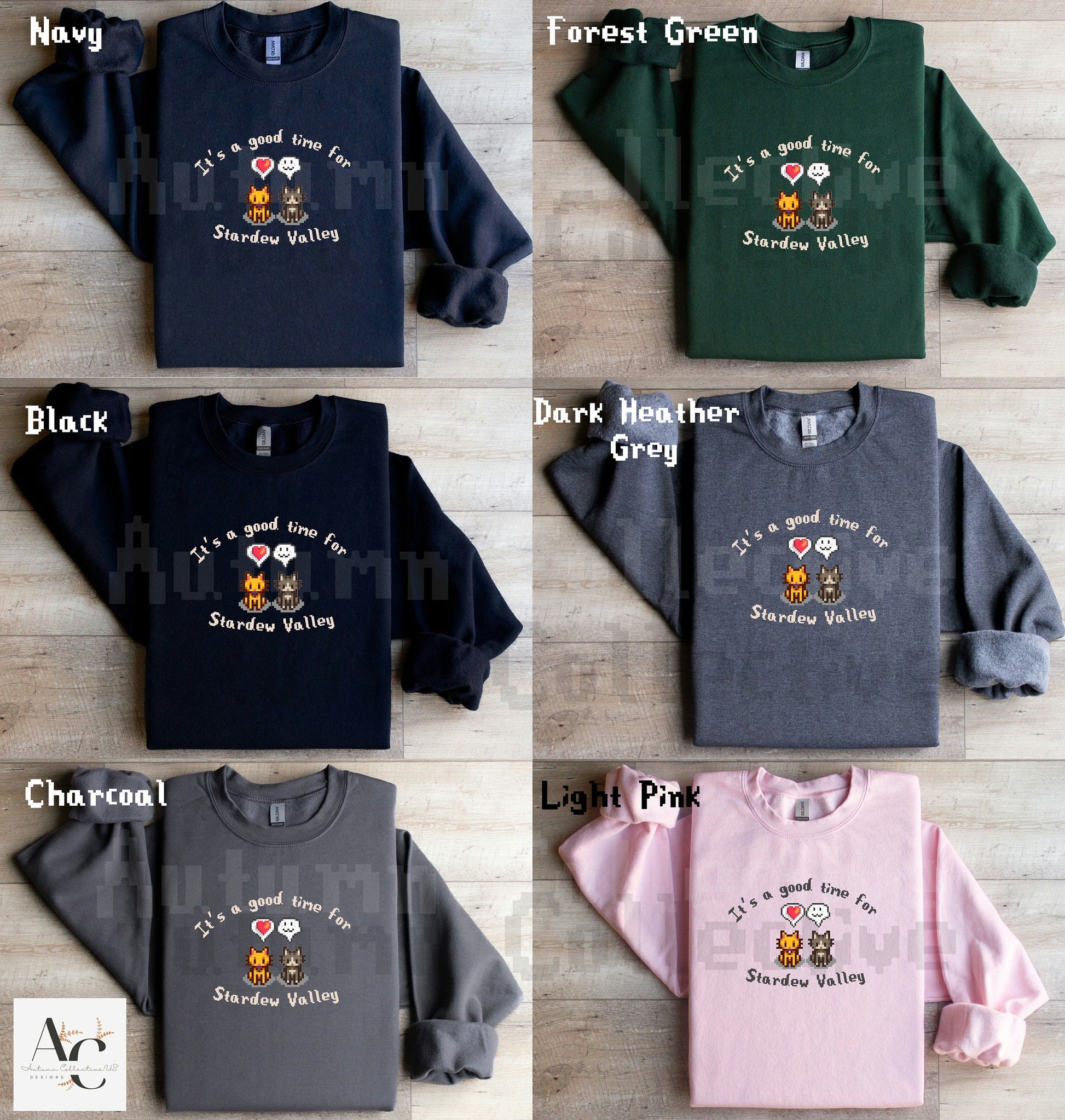 It's a Good Time for Stardew Valley Sweatshirt, Gift for Him and Her, Video Game, Pixel Art, Cozy Gamer Gift, Unisex Tshirt, Cat Sweatshirt