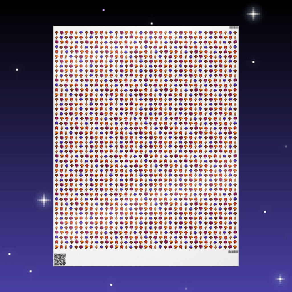 Stardew Valley Mushroom Foraging Wrapping Paper