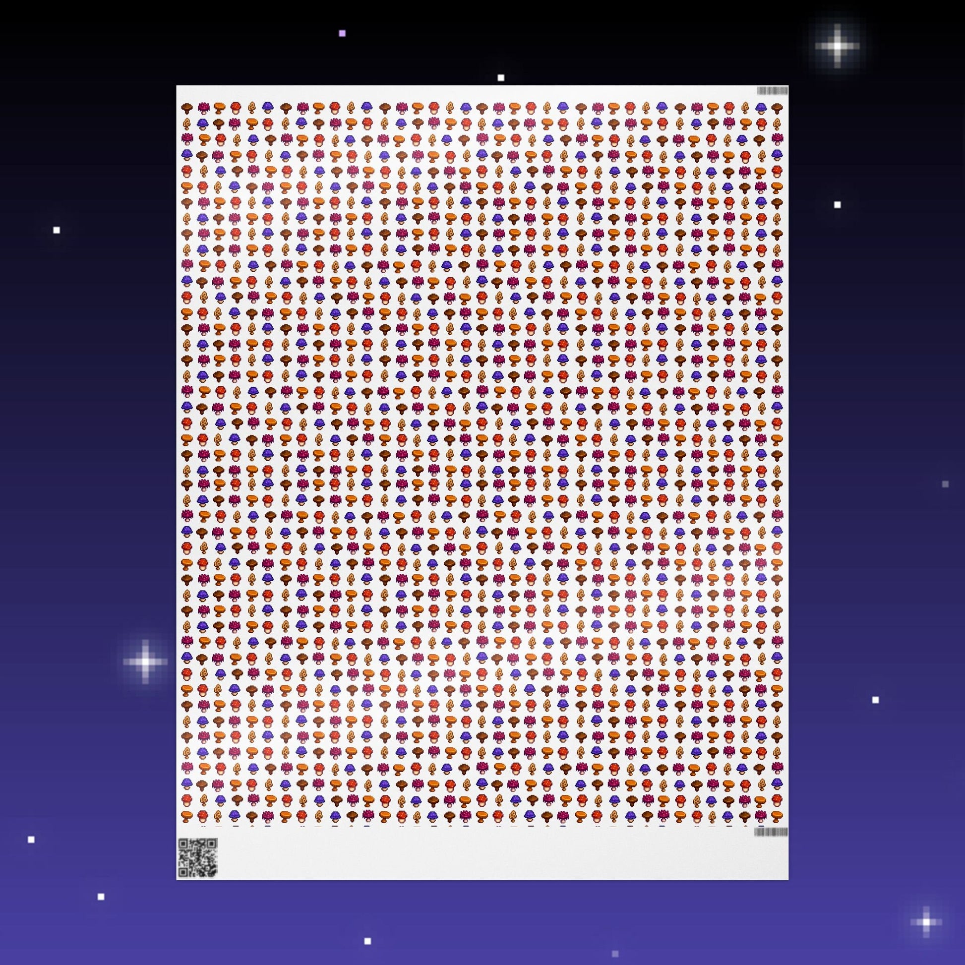 Stardew Valley Mushroom Foraging Wrapping Paper