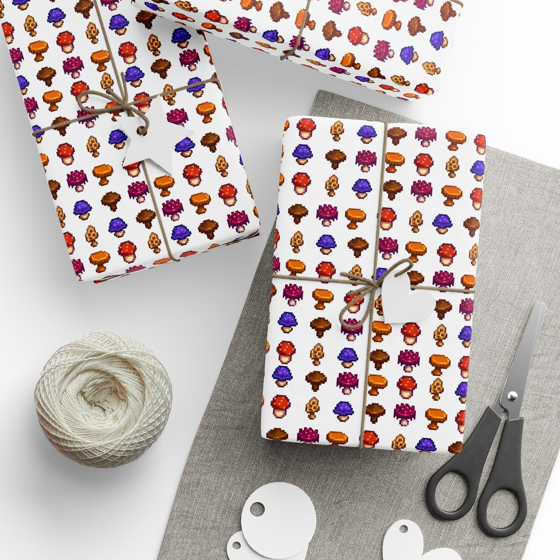 Stardew Valley Mushroom Foraging Wrapping Paper