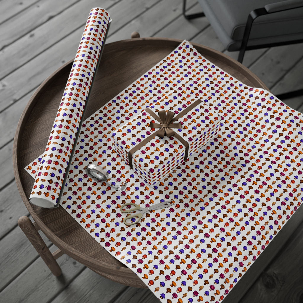Stardew Valley Mushroom Foraging Wrapping Paper