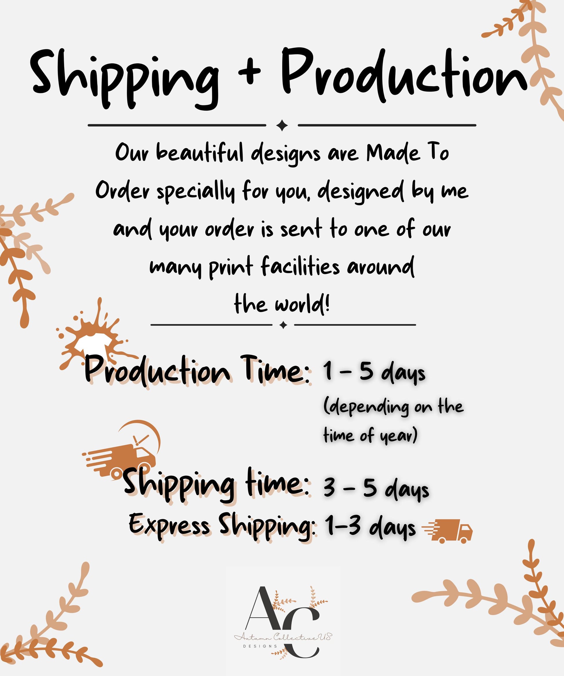 Shipping & Production