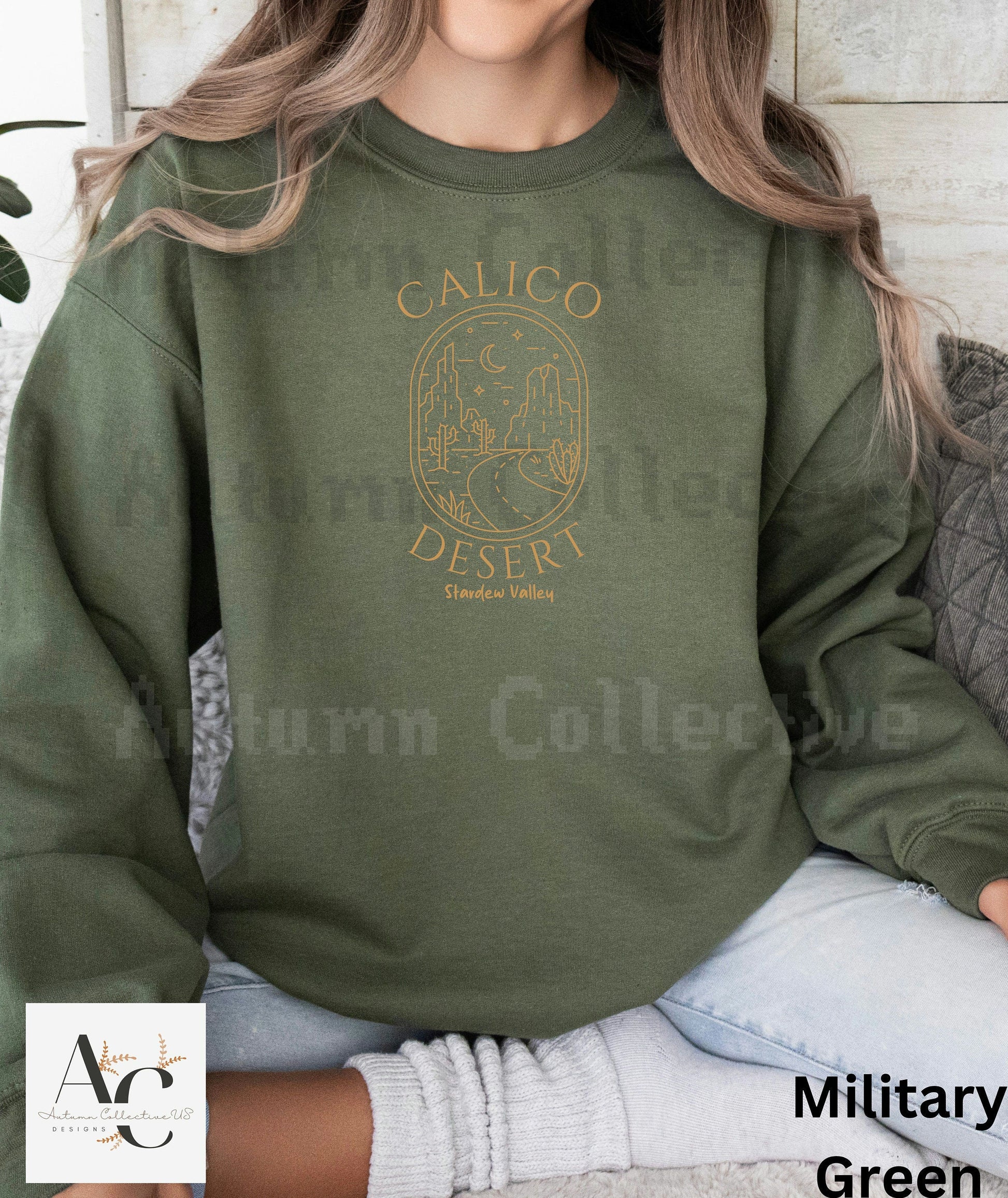 Calico Desert Stardew Valley Sweatshirt, Unisex Crewneck Jumper, Gamer Gift, Cozy Gaming Pullover, Video Game Apparel, Pelican Town